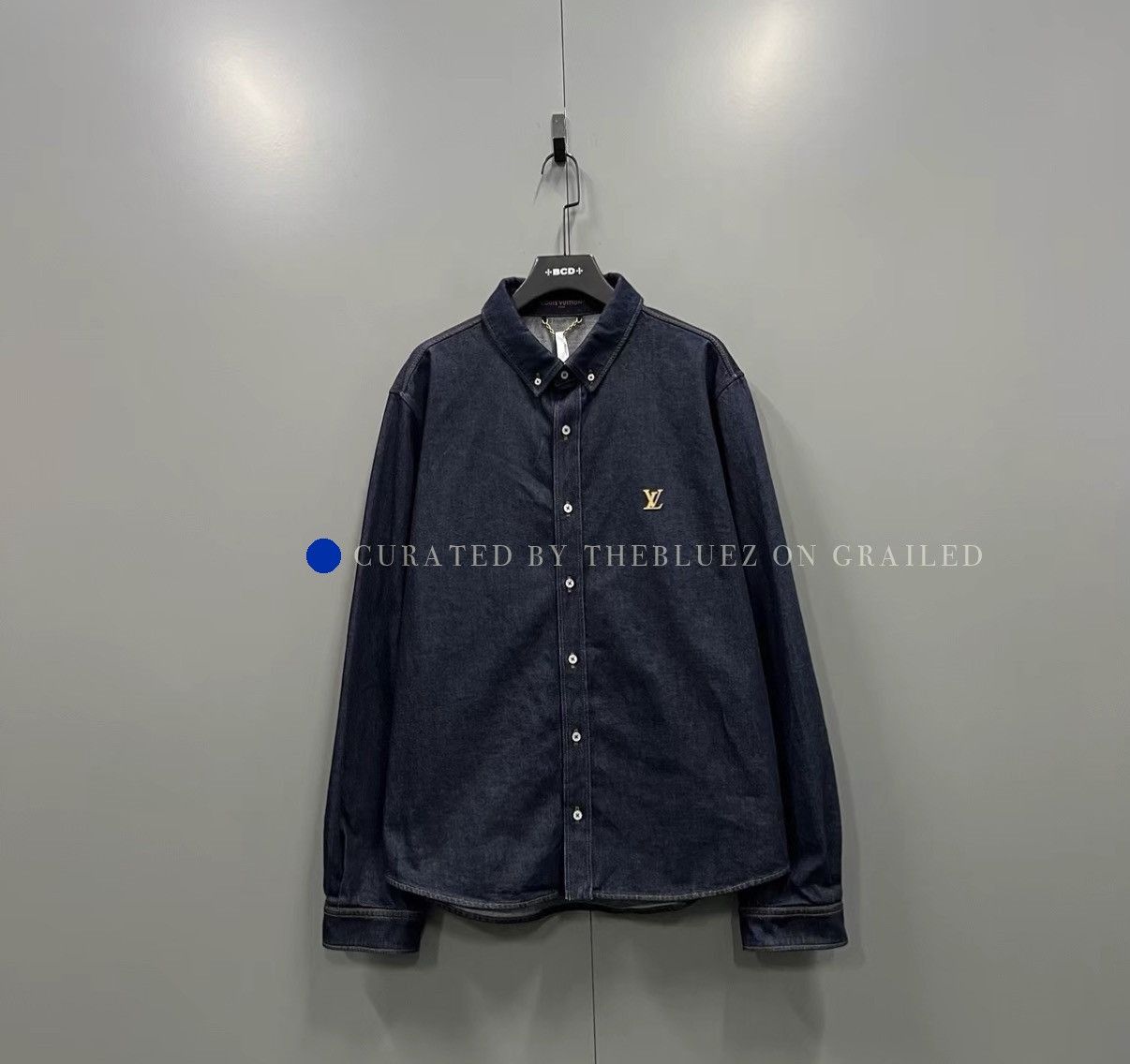 Louis Vuitton Embroidered Long Sleeve Shirt in Blue Size US XXL / EU 58 / 5 - 1 Thumbnail