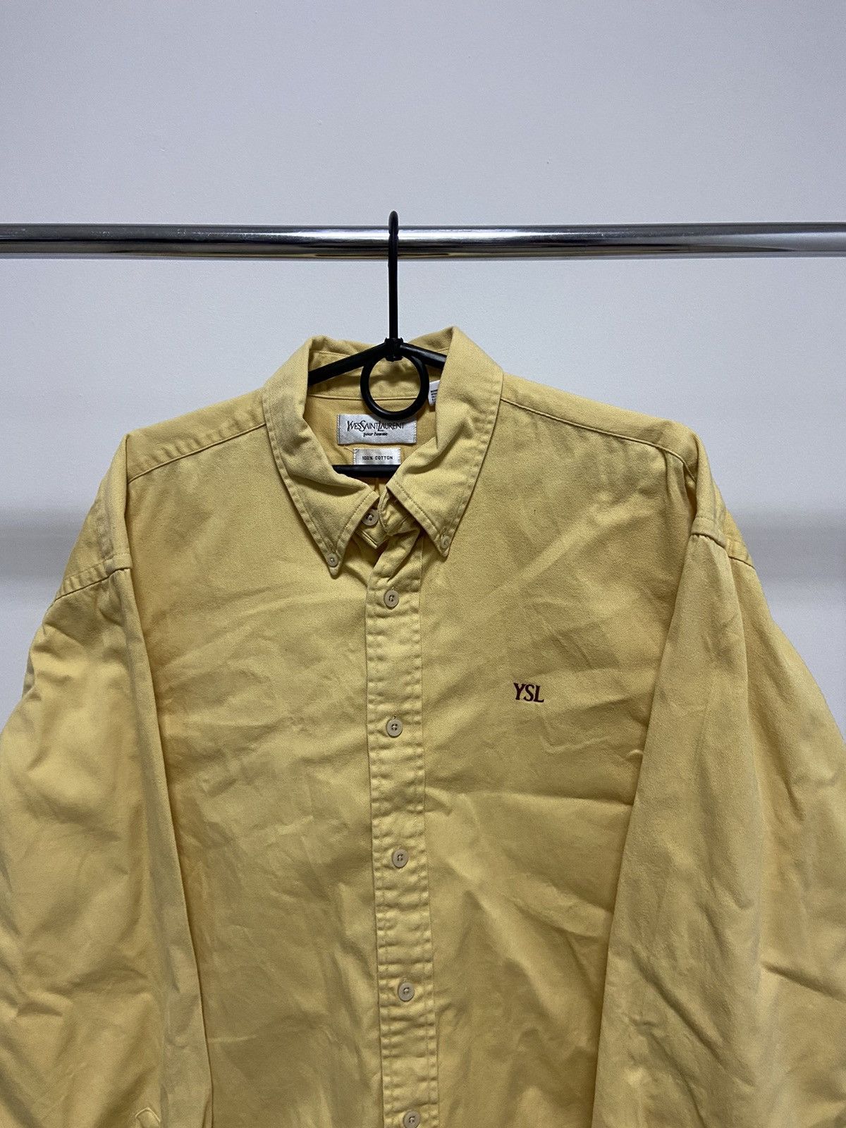 Vintage × Yves Saint Laurent Yves Saint Laurent Vintage Button Ups Luxury Small Logo YSL Size US L / EU 52-54 / 3 - 2 Thumbnail