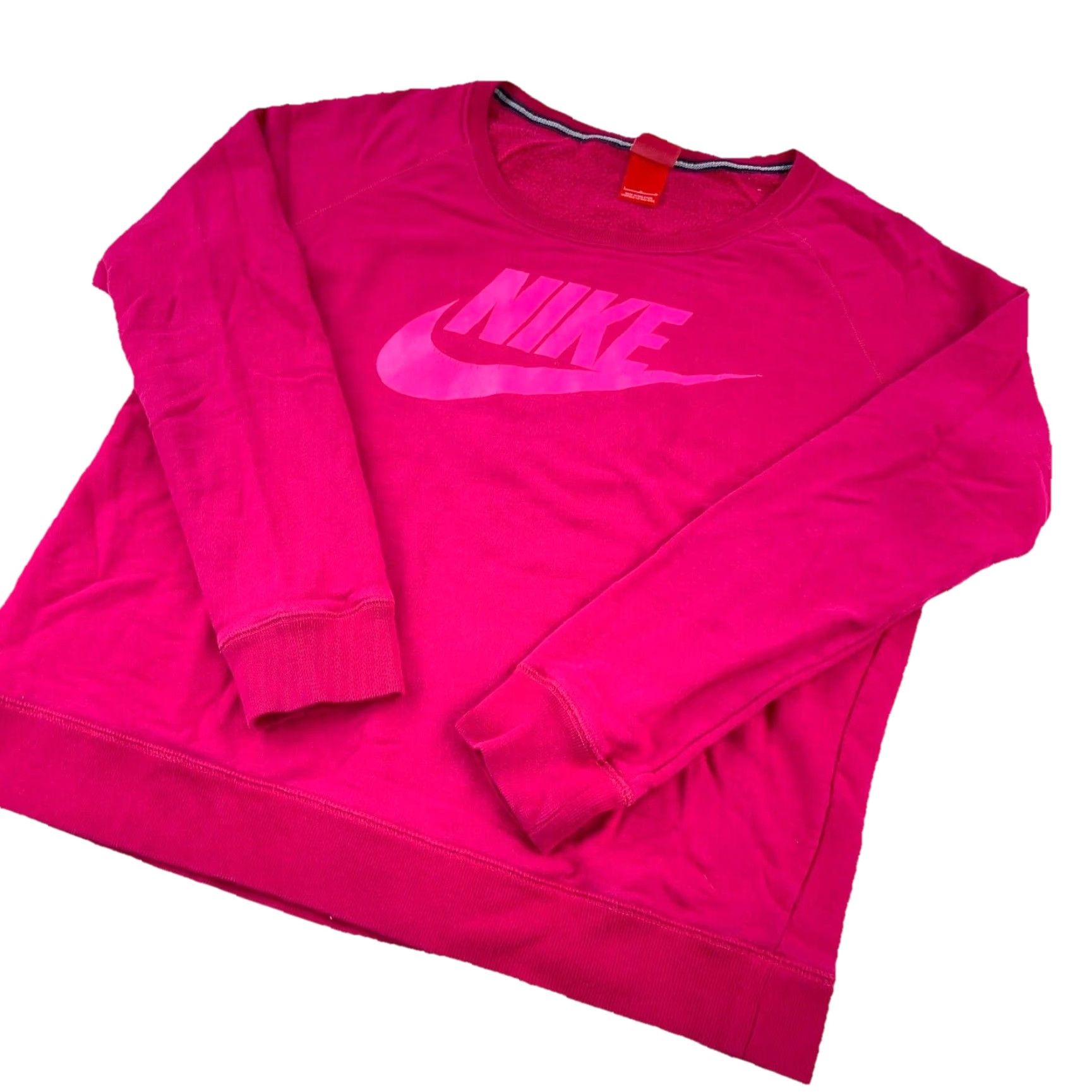 Nike VINTAGE Nike Sweatshirt Shirt Women L Pink Round Neck Logo Swoosh 90s Mens? Size L / US 10 / IT 46 - 2 Thumbnail