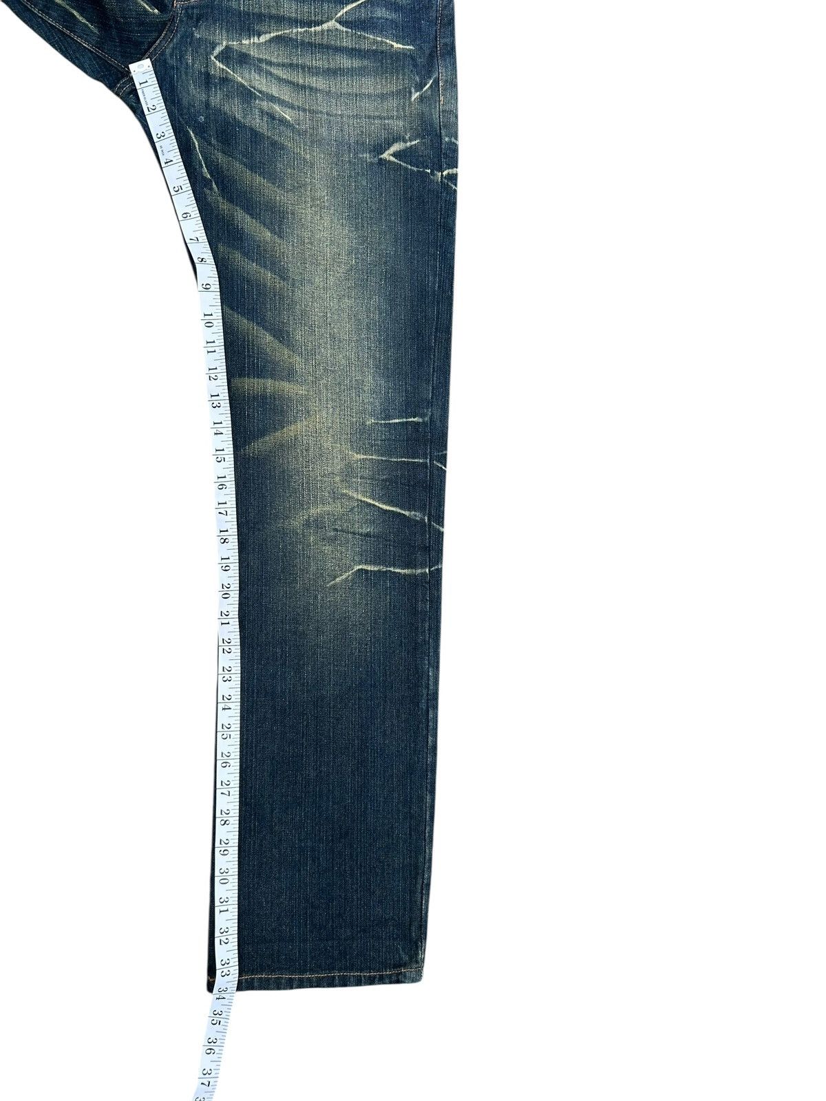 Kapital Soul Of Freedom Japanese Punk Rusty Faded Denim Jeans Size US 36 / EU 52 - 15 Thumbnail