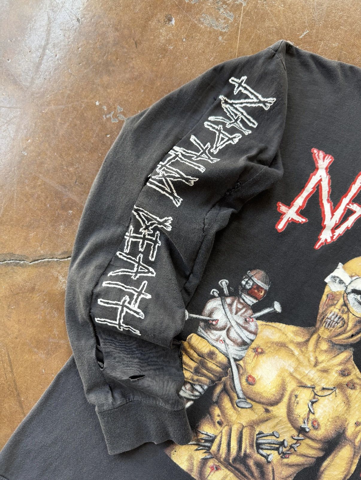 Vintage vintage 90s rare napalm death grunge euro longsleeve shirt Size US XL / EU 56 / 4 - 2 Thumbnail