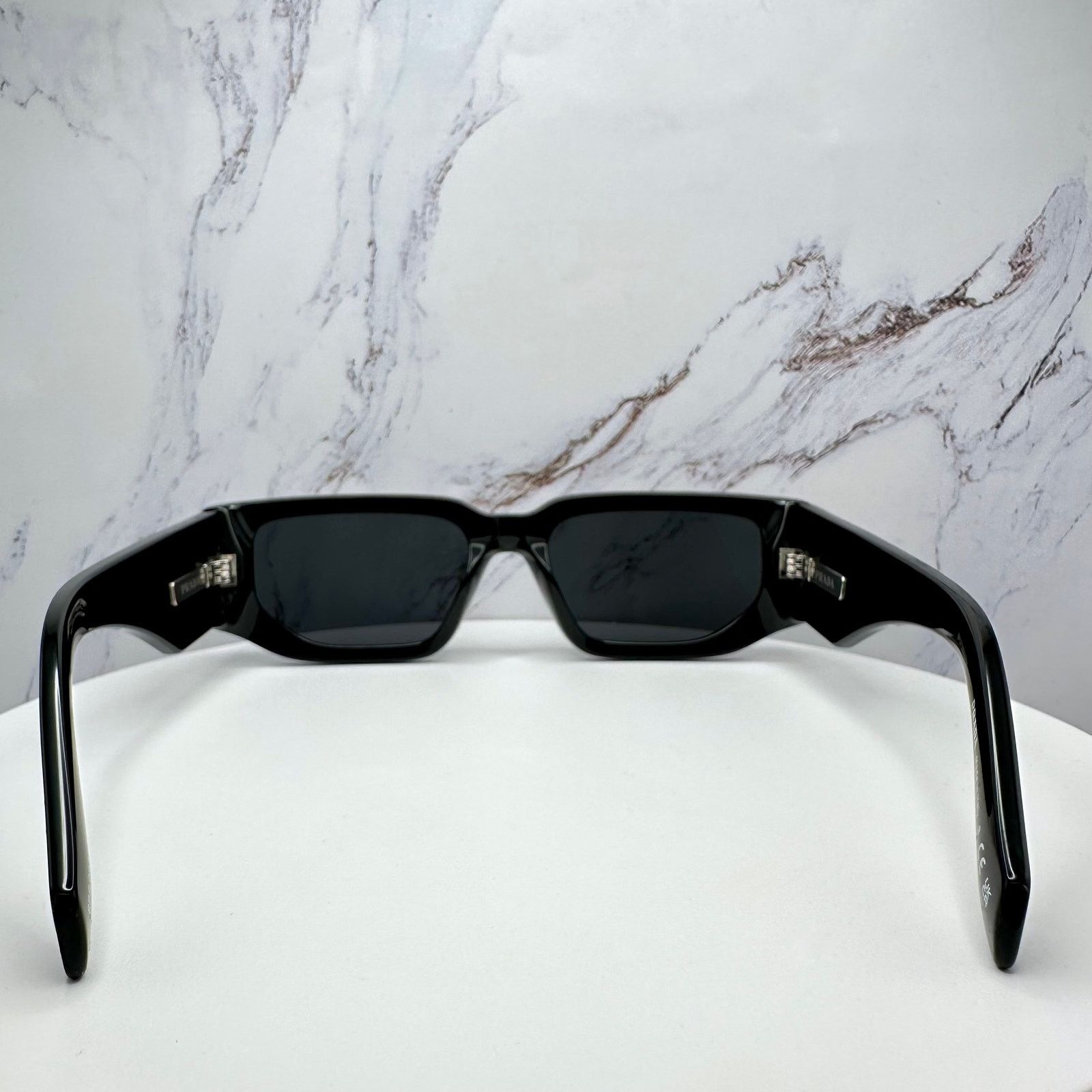 Prada NEW PRADA Sunglasses Black Square Rectangle Plaque Logo Size ONE SIZE - 23 Thumbnail