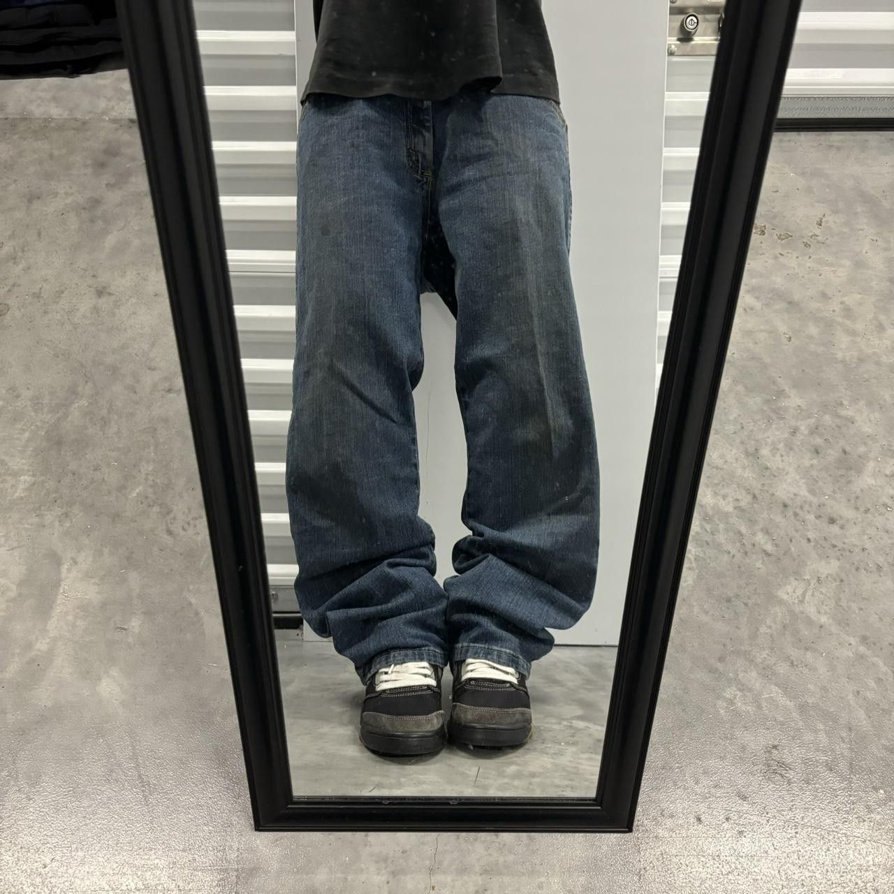 Japanese Brand × Vintage Crazy Vintage Y2K/2000s Grunge Dark Wash Denim Jeans! Size US 34 / EU 50 - 1 Thumbnail