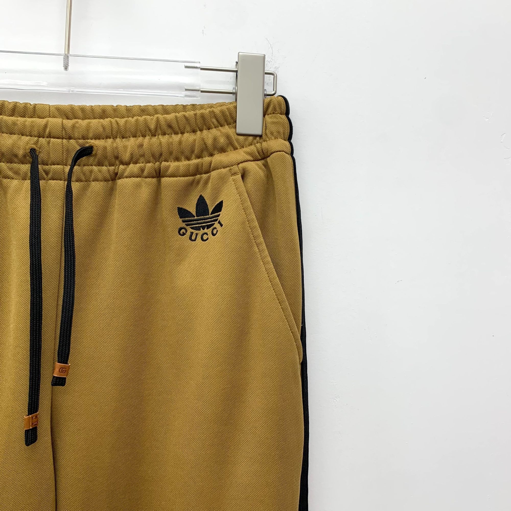 Gucci Gucci X Adidas Brown Striped Logo Embroidered Drawstring Lon Size 24" / US 00 / IT 34 - 7 Thumbnail