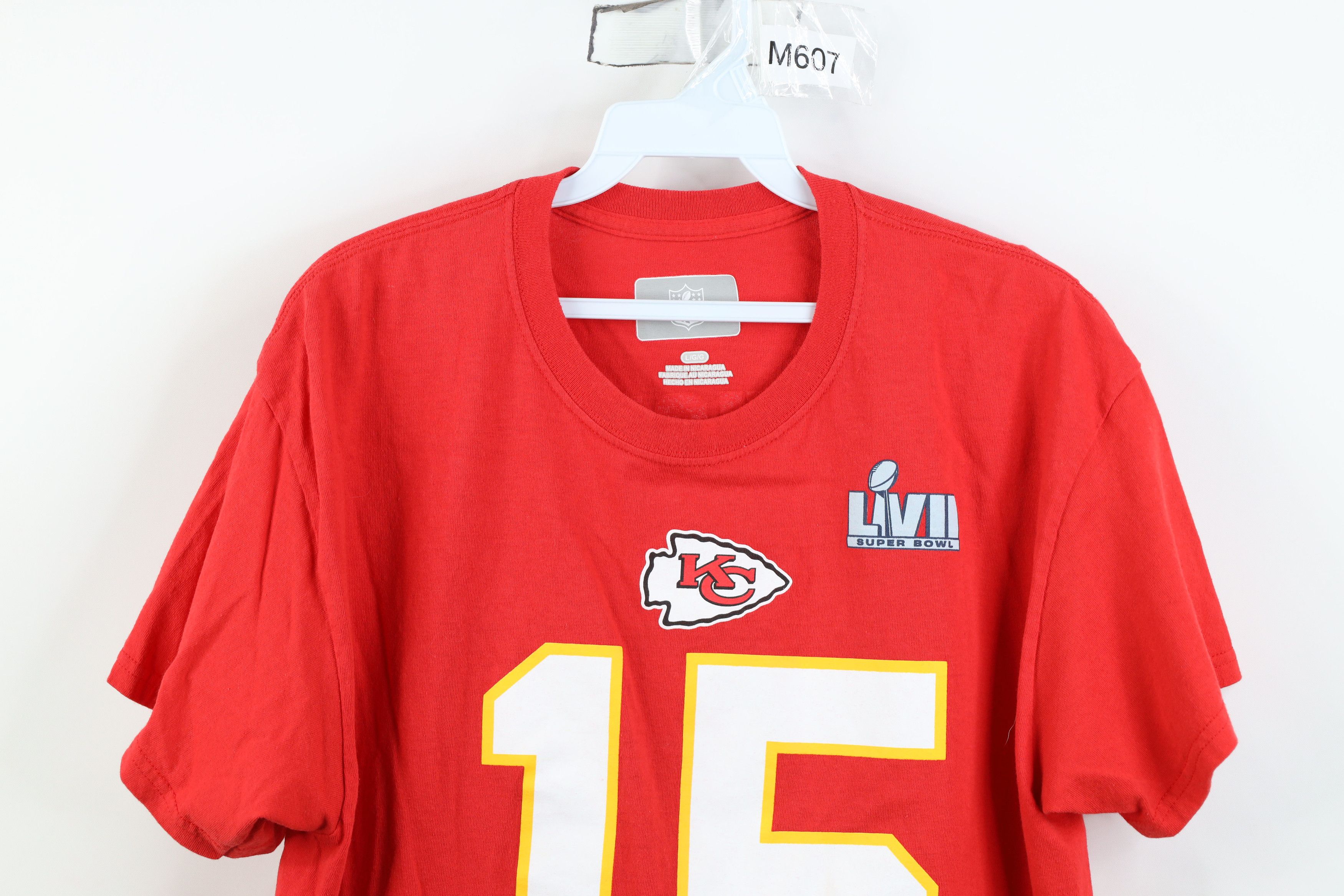 Vintage NFL LVII Patrick Mahomes Kansas City Chiefs Jersey T-Shirt Size US L / EU 52-54 / 3 - 2 Thumbnail