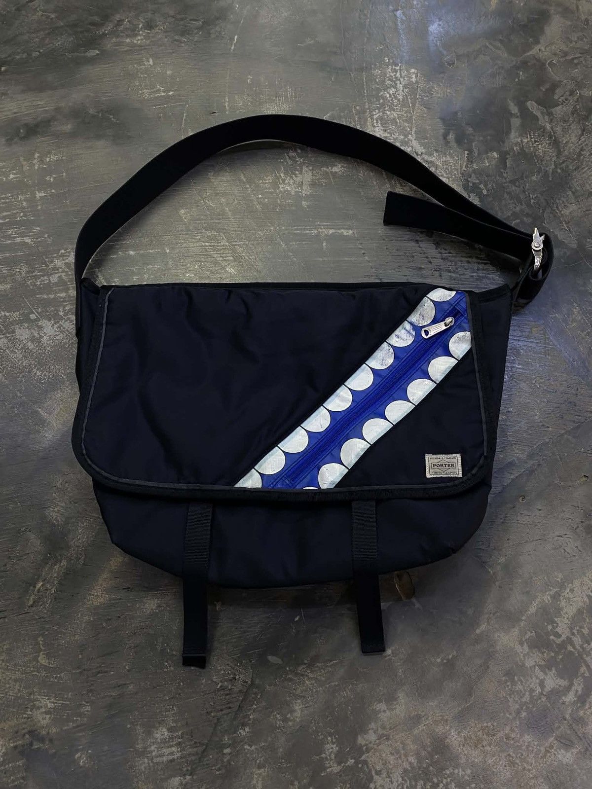 Kaws × Original Fake ss12 Original Fake Denim Messenger Bag | Grailed