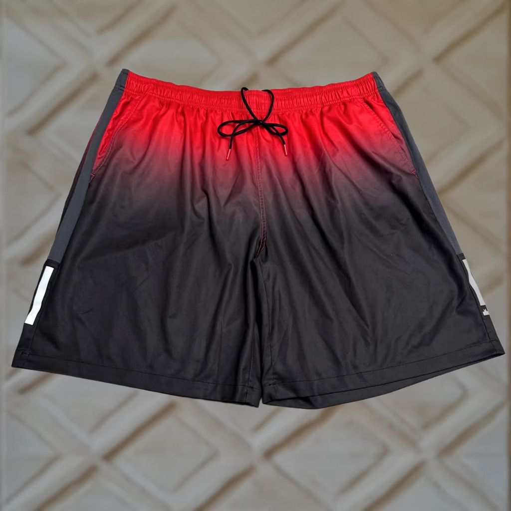 Vintage MSX Ombre Athletic Training Shorts Mens 3XL Red Black Jersey Pocket Drawstring Elastic Waist Breathable 10in Inseam Active Sports Athleisure Shirt? Size US 39 - 1 Thumbnail
