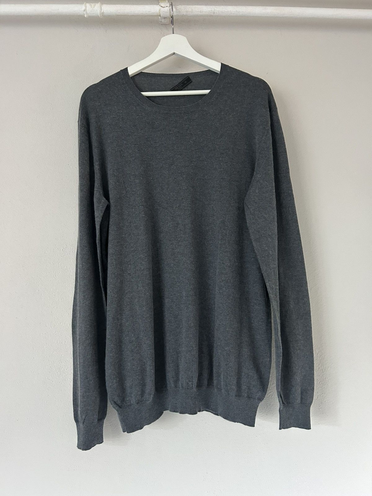 Prada Melange Grey Stretch Cashmere Blend Sweater | Grailed