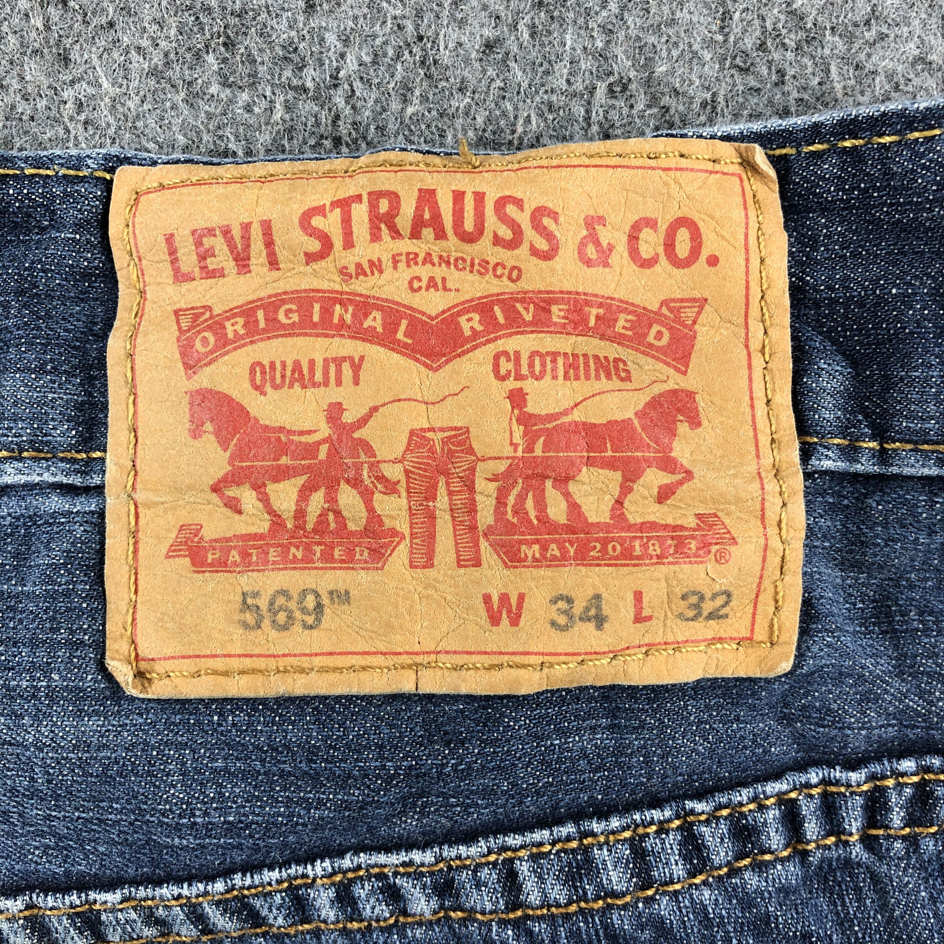 Levi's Vintage Blue Wash Levis 569 Jeans-J2596 Size US 35 - 5 Thumbnail