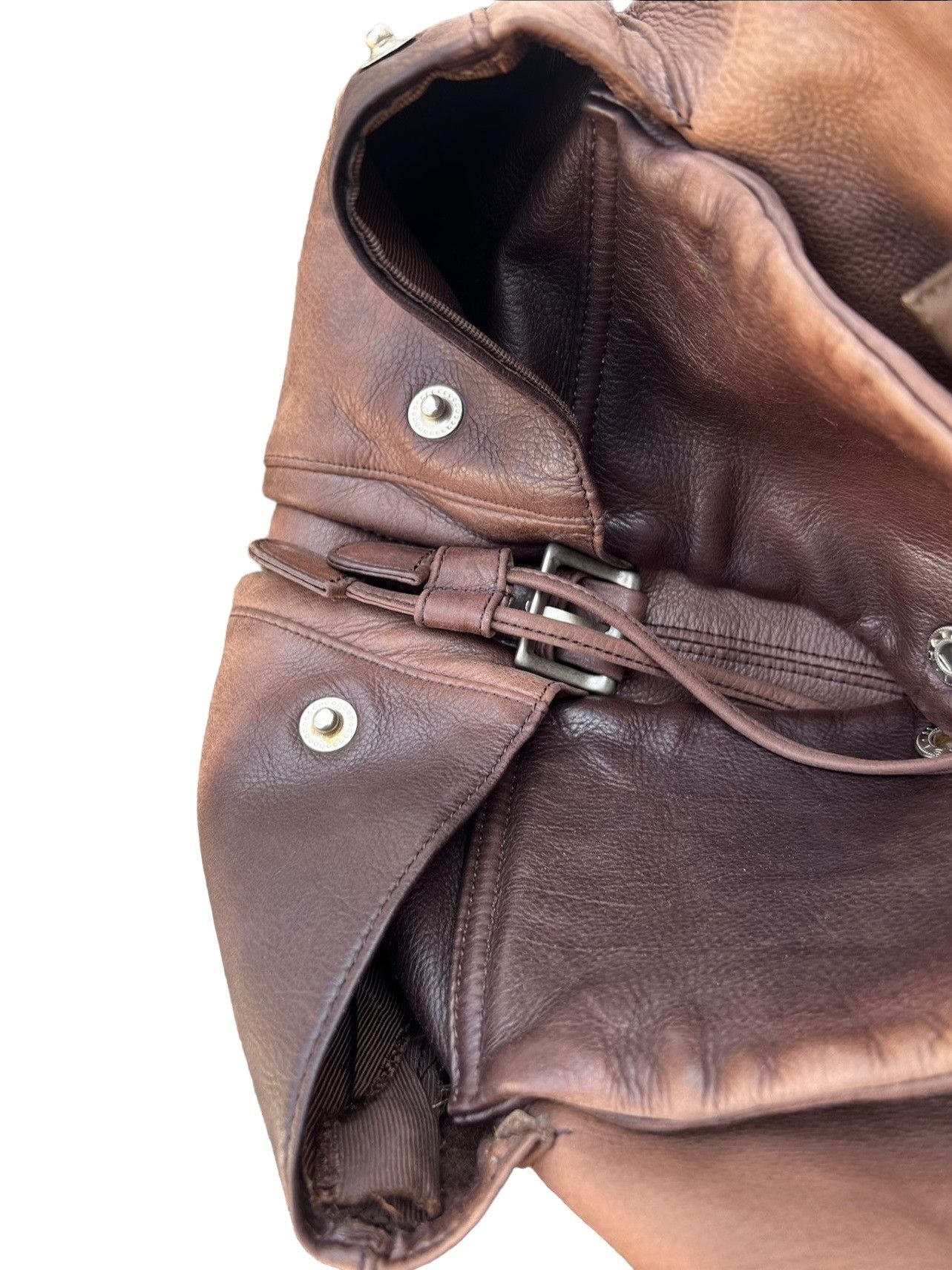 Leather Vintage Porter Tokyo Distressed Patina Leather Backpack Bag Size ONE SIZE - 18 Thumbnail