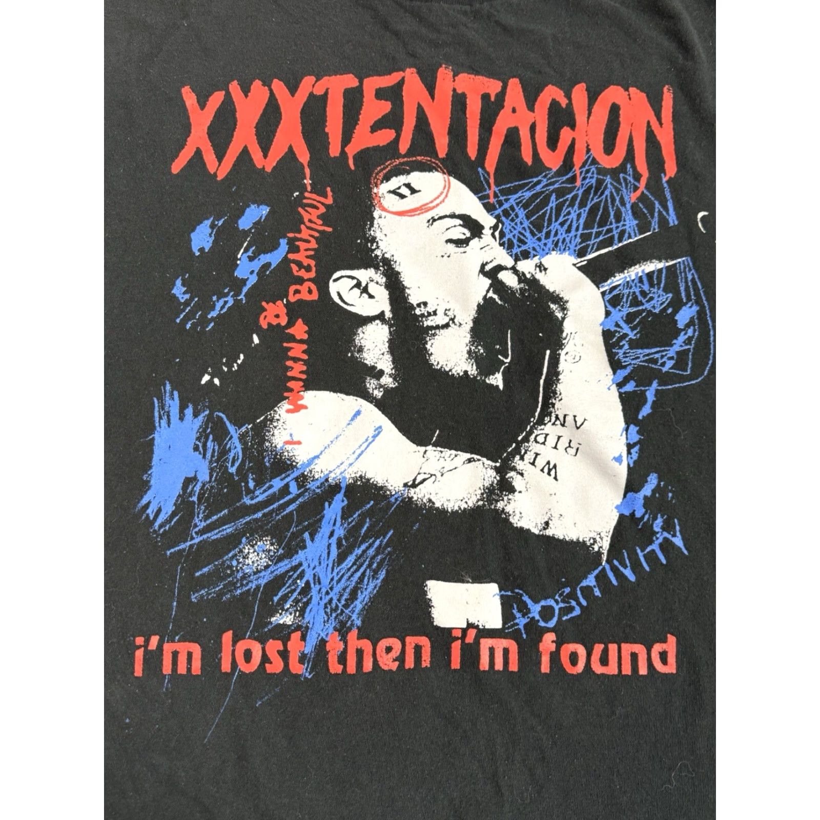Vintage VINTAGE XXXTentacion I’m Lost Them I’m Found Rapper T Shirt Men’s Size XL Size US XL / EU 56 / 4 - 2 Thumbnail