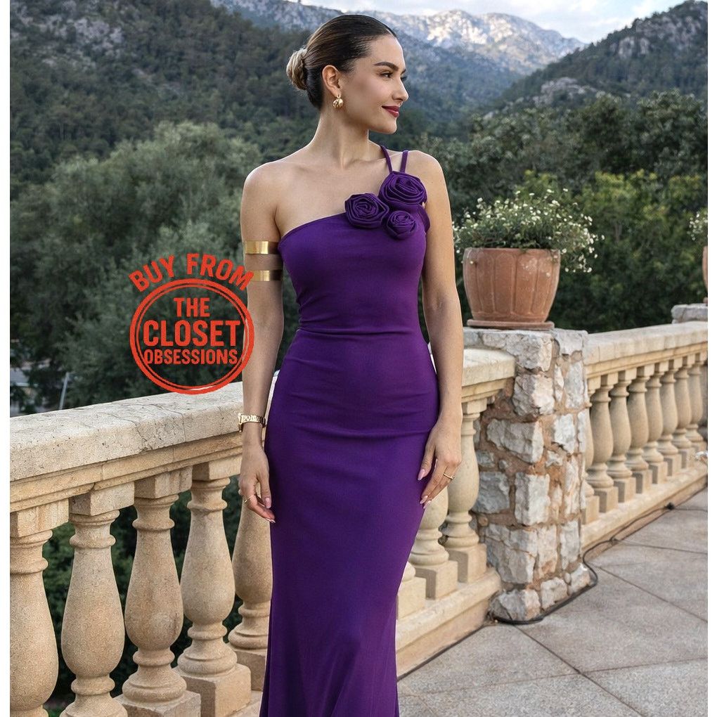 mango dress purple pleated Mango Pleated Wrap Dress in Purple