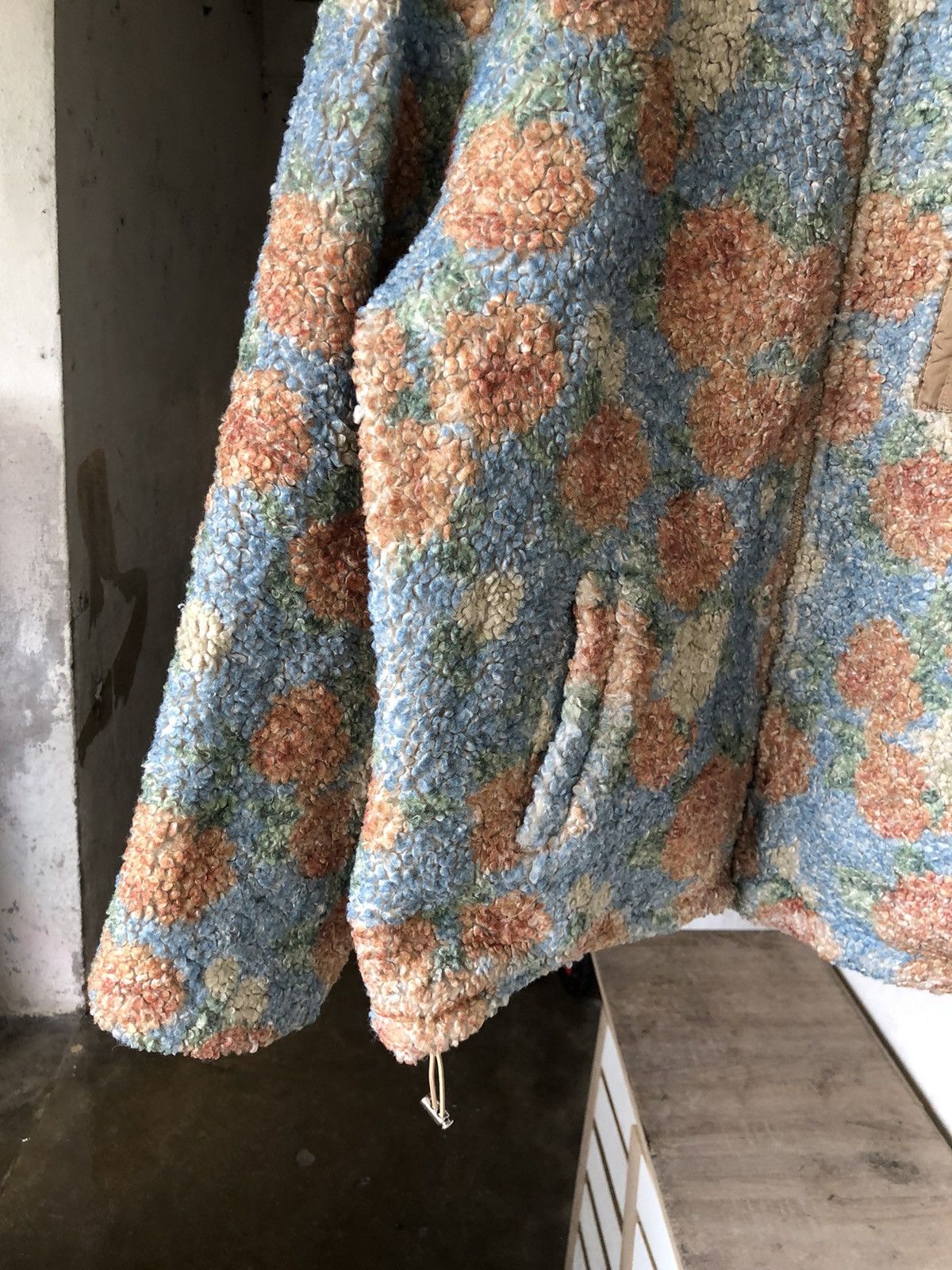 Japanese Brand Jouetie Printed Fleece Reversible Jacket Like Denim Tears Size US M / EU 48-50 / 2 - 7 Thumbnail