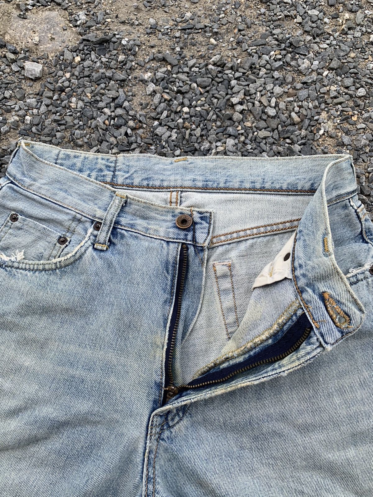 Edwin VINTAGE EDWIN 505XX SELVEDGE FADED JAPANESE DISTRESSED DENIM Size US 29 - 21 Thumbnail
