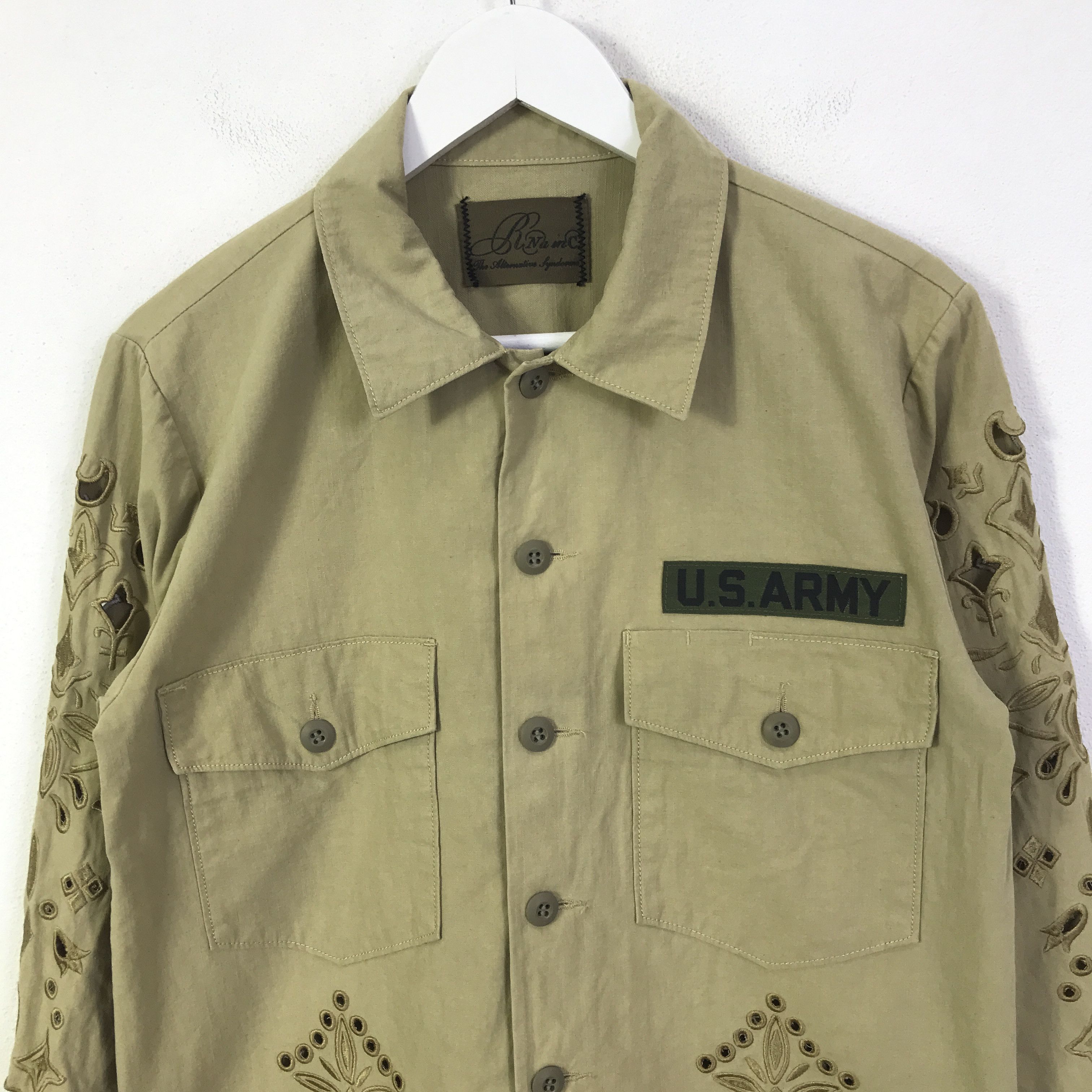 Japanese Brand Rna x us army button jacket K114B20 Size US M / EU 48-50 / 2 - 2 Thumbnail