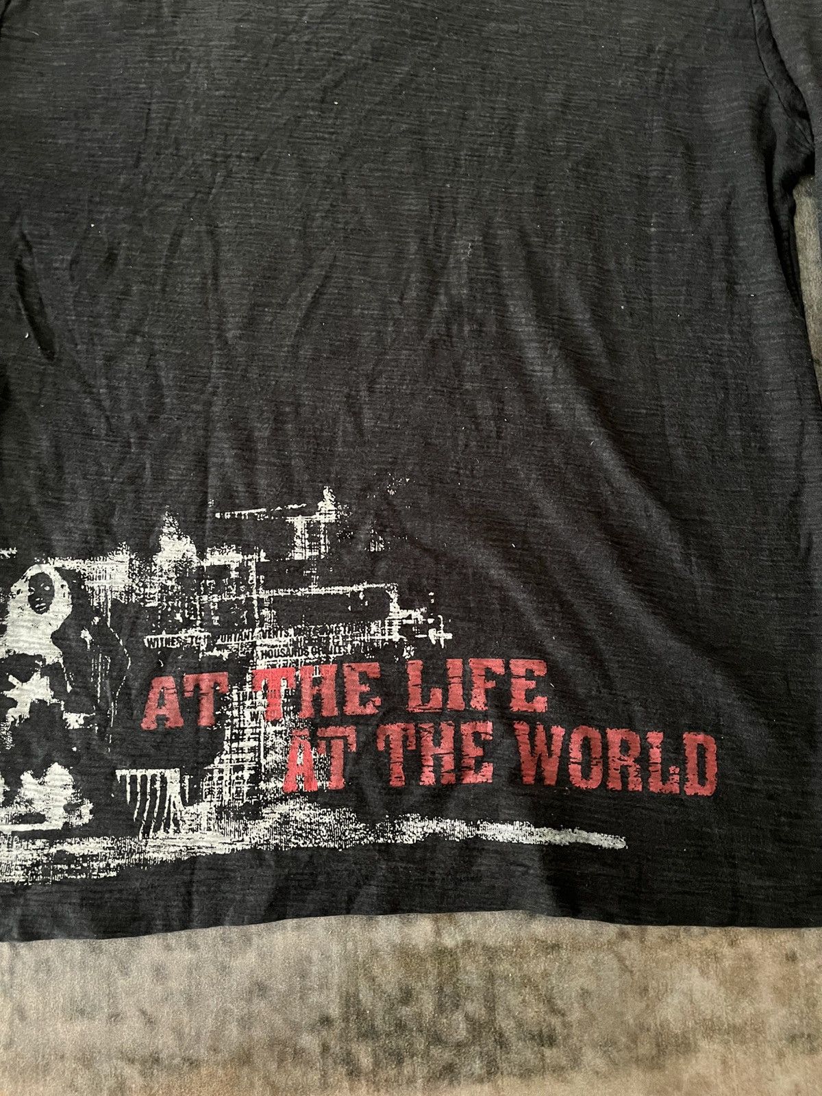 Hysteric Glamour × Japanese Brand × Vintage AT the Life AT The World Tee Size US L / EU 52-54 / 3 - 13 Thumbnail