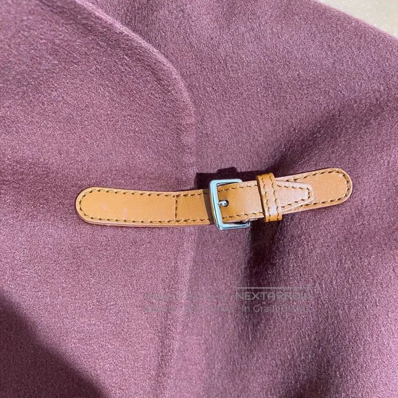 Hermes Hermes Caramel Brown Leather Buckle Double-Faced Cashmere Size XXS / US 00 / IT 34 - 3 Thumbnail