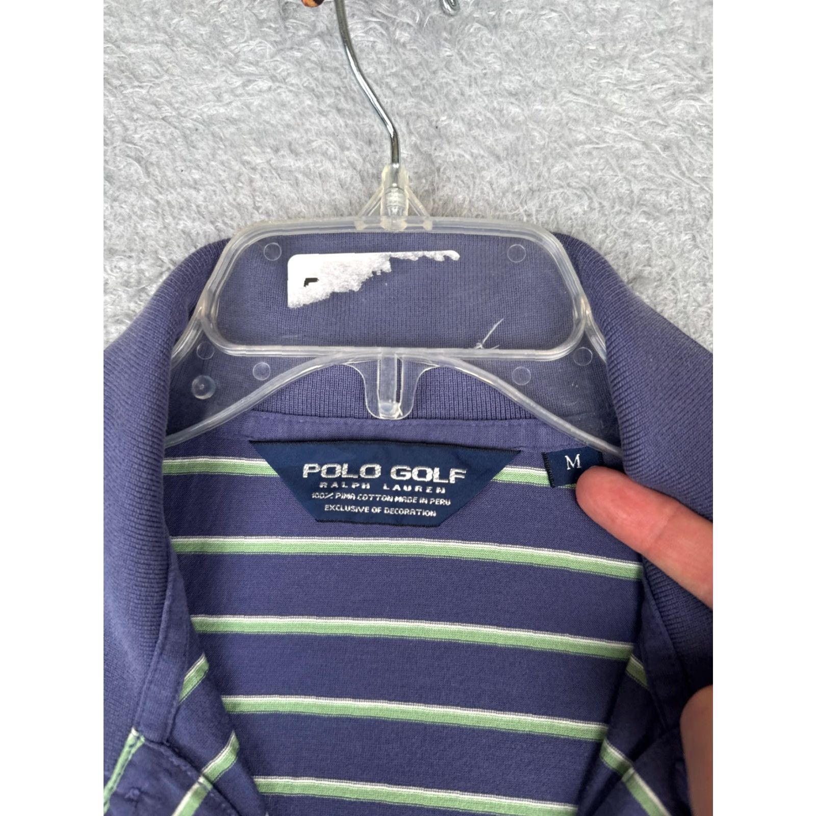 Ralph Lauren VINTAGE Ralph Lauren Polo Golf Shirt Men Large Blue Green Stripe 100% Cotton Polo Shirt Mens Large Blue Striped 100% Cotton Size US L / EU 52-54 / 3 - 6 Thumbnail