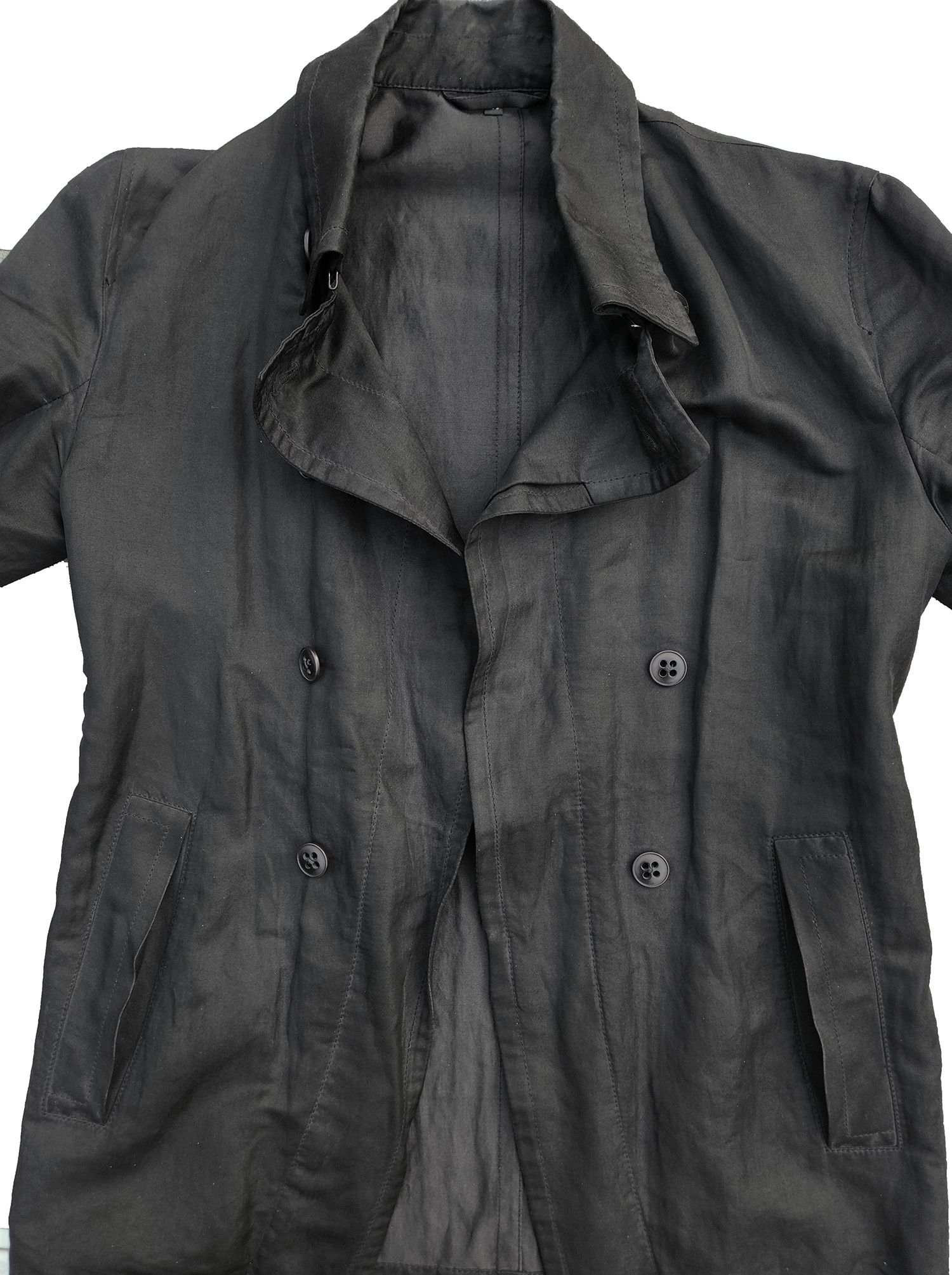 Ann Demeulemeester Ann Demeulemeester Double-Breasted Silk Jacket Size US XS / EU 42 / 0 - 5 Thumbnail