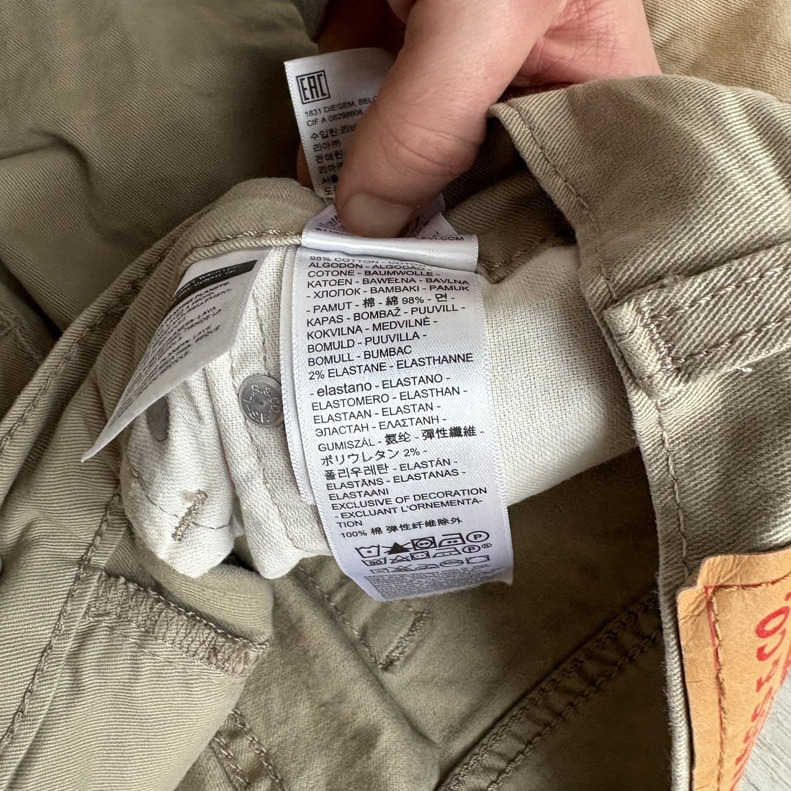 Levi's Levi's 514 Men's 34x30 Khaki Straight Leg Twill Pants Size US 34 / EU 50 - 5 Thumbnail