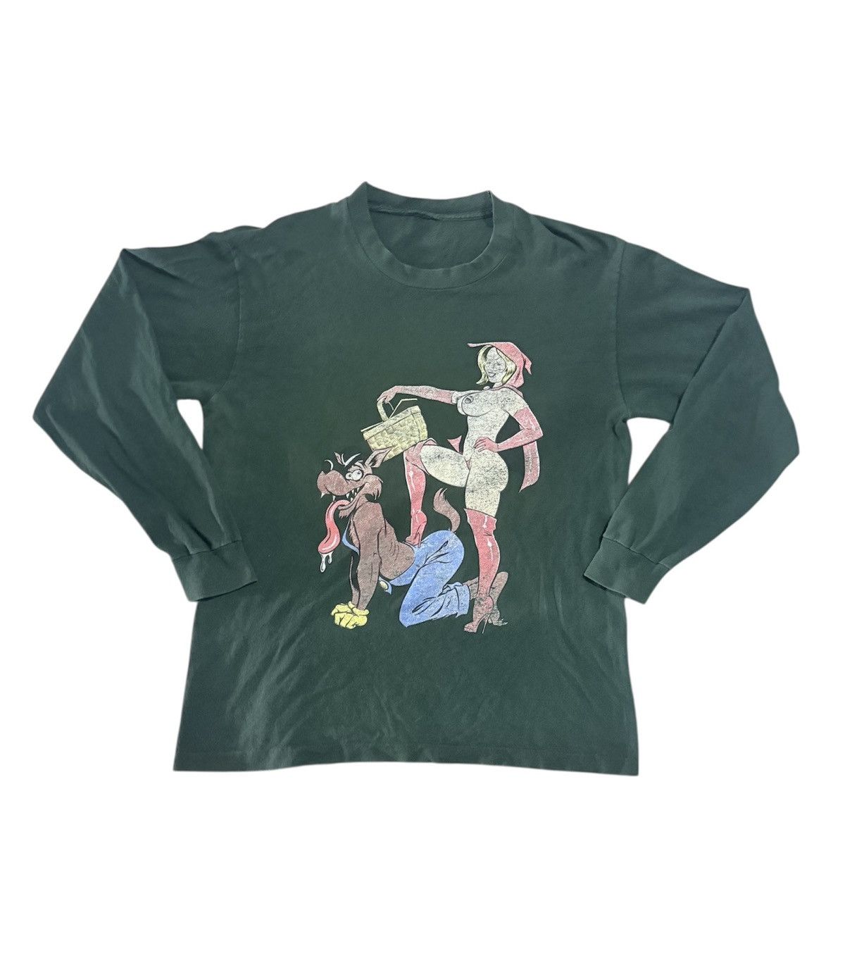 Band Tees Vtg 90s Buthole Suffer red ridibg hood coop art tee Size US L / EU 52-54 / 3 - 1 Thumbnail