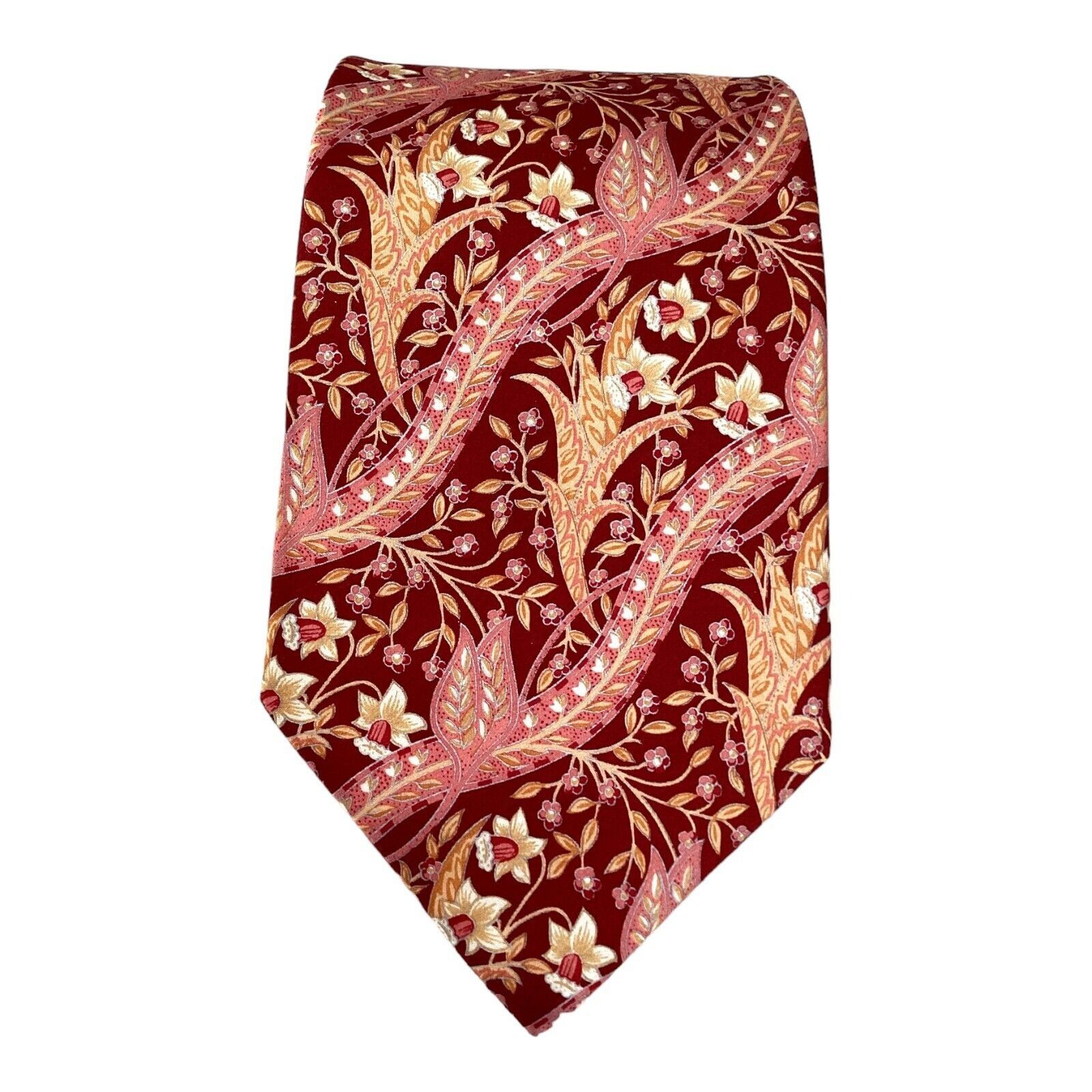 Brioni Brioni XL Orange Floral Luxury Designer Silk Tie Hand Made I Size ONE SIZE - 5 Thumbnail