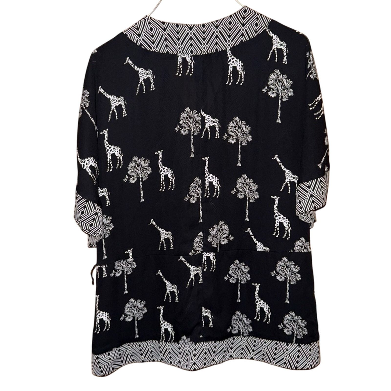 Worthington Worthington Stylish Black and White Women's Top Size L / US 10 / IT 46 - 2 Thumbnail