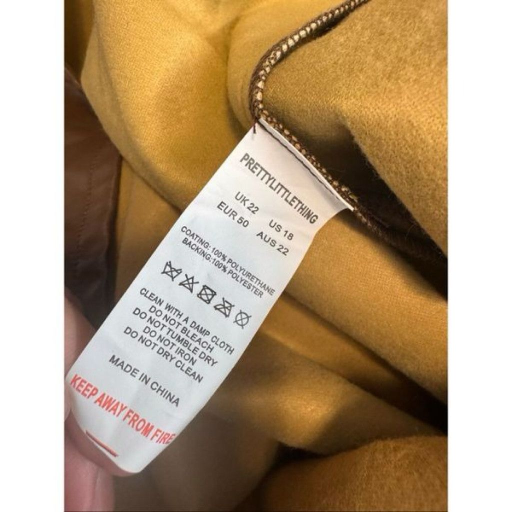 Other PrettyLittleThing Brown Faux Leather Corse Dress US 18 UK 22 Size XXL / US 16-18 / IT 52-54 - 4 Thumbnail