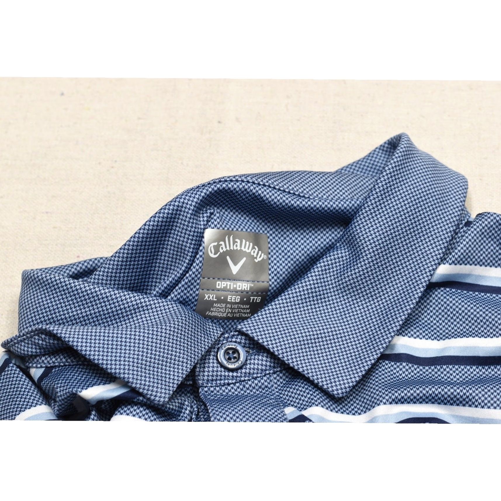 Callaway Callaway Polo Shirt Men's Blue Short Sleeve 2XL Polyester Stretch Polo/Shirt Cotton? Size US XXL / EU 58 / 5 - 7 Thumbnail