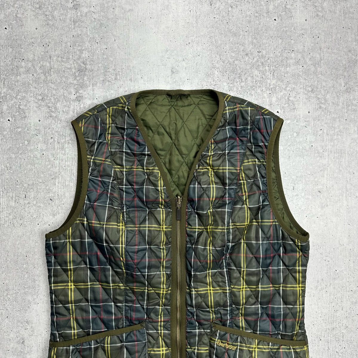 Barbour × Vintage Barbour Tartan Check Light Quilted Vest Jacket Gilet Size US M / EU 48-50 / 2 - 2 Thumbnail