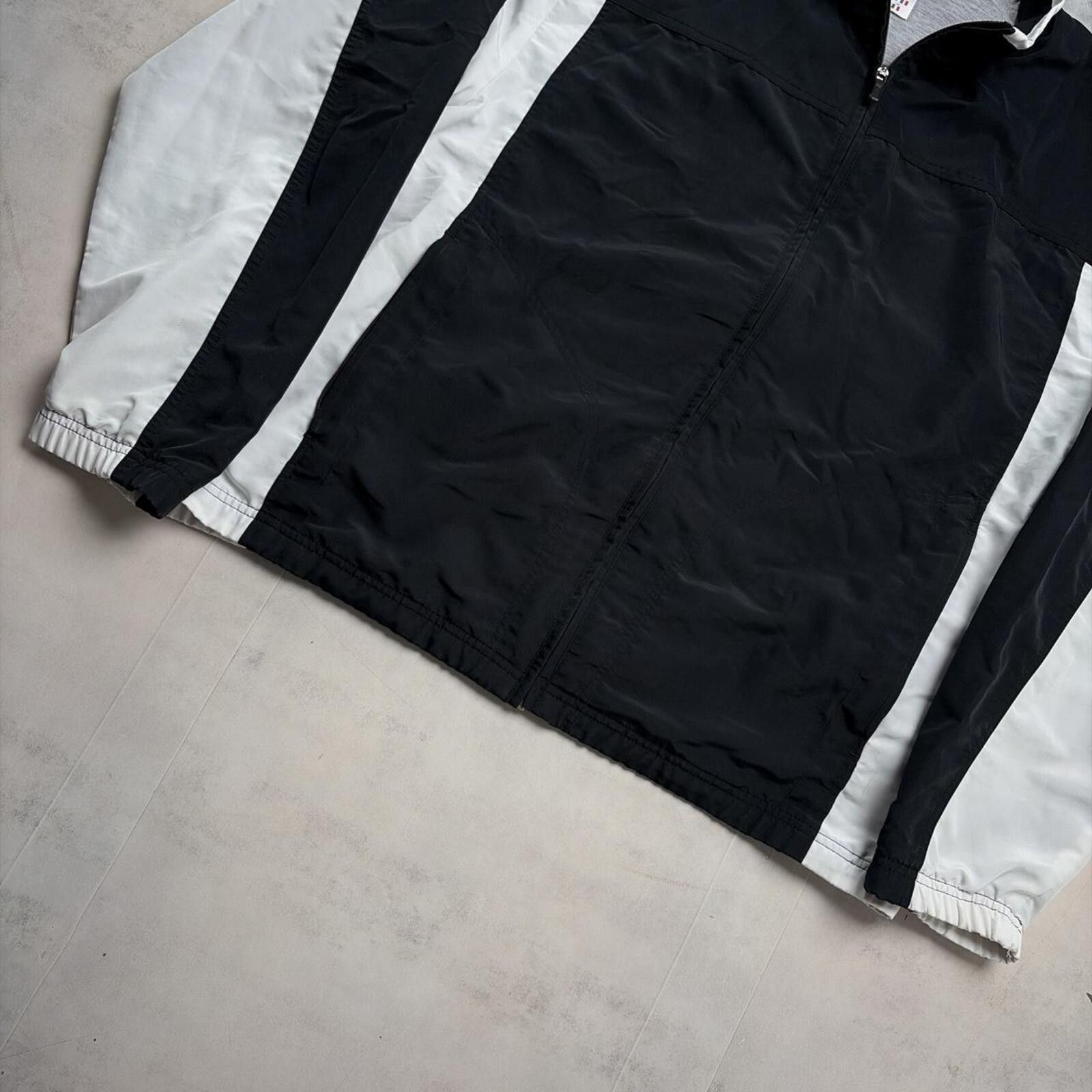 Reebok Y2K Black Reebok Fleece Lined Striped Windbreaker Jacket Size US M / EU 48-50 / 2 - 3 Thumbnail