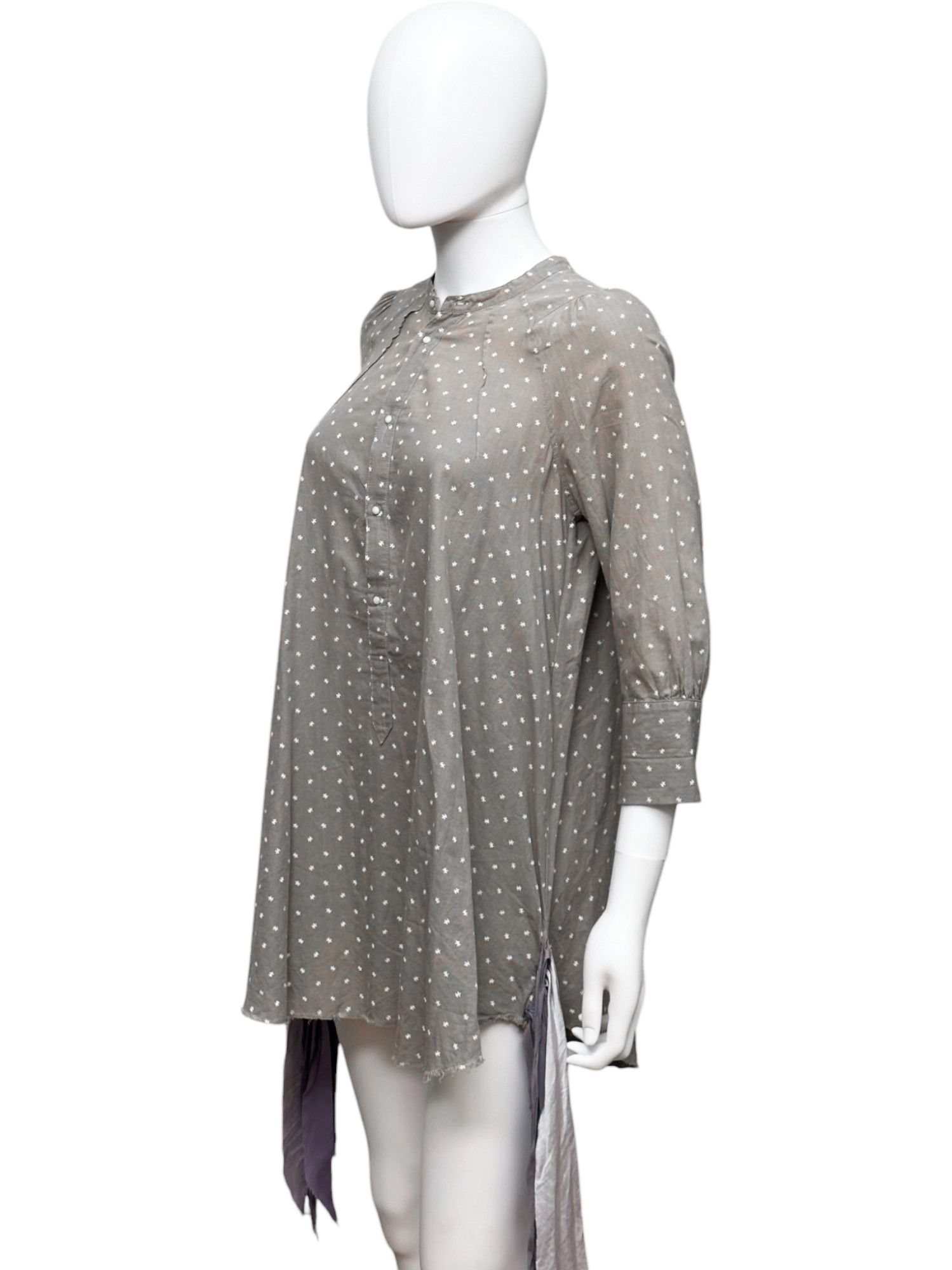 Undercover S/S 2012 Fringe Pois Grey Shirt Size XS / US 0-2 / IT 36-38 - 2 Thumbnail