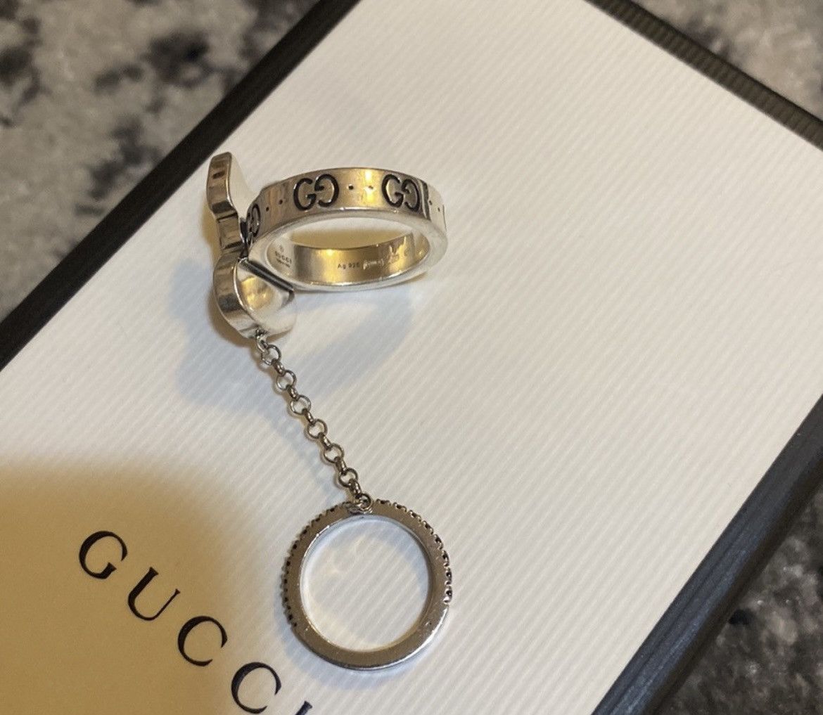 Gucci GUCCI Spinel Bosco & Orso Double Ring size US 6.5 Size ONE SIZE - 3 Thumbnail