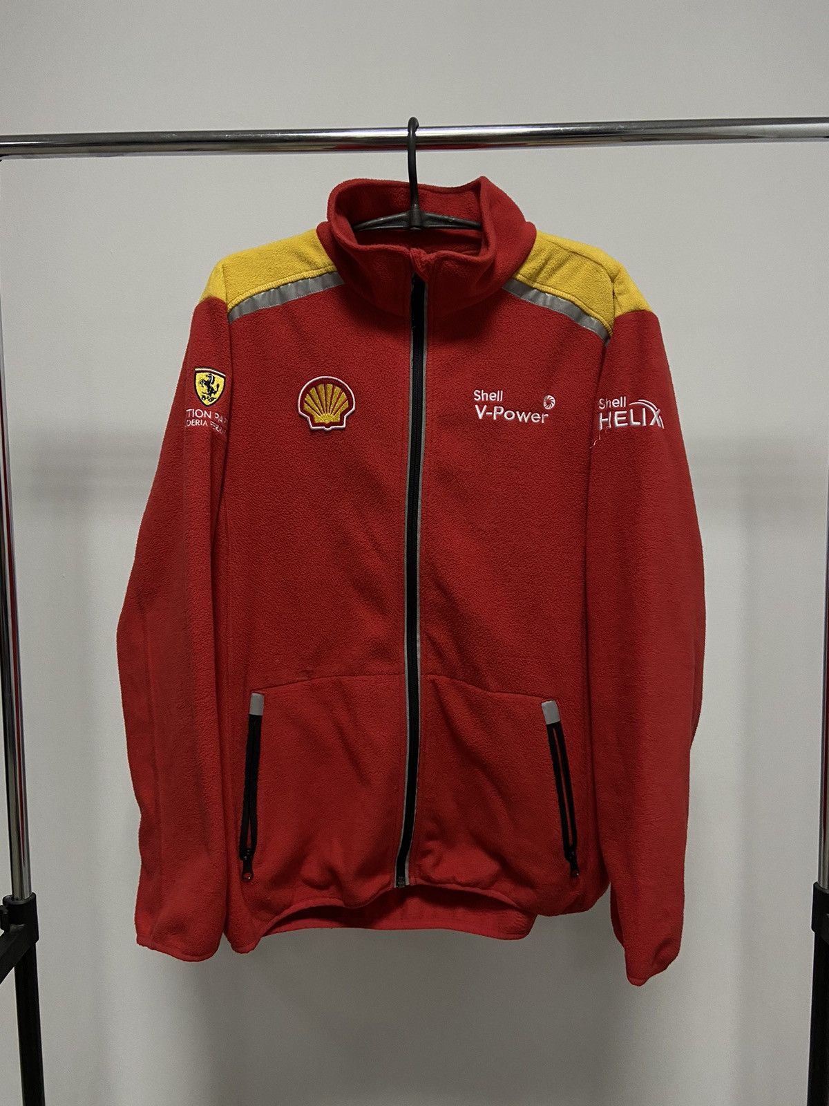 Ferrari × Vintage Ferrari reflective stripe Racing Fleece Jacket Big Logo Size US M / EU 48-50 / 2 - 3 Thumbnail
