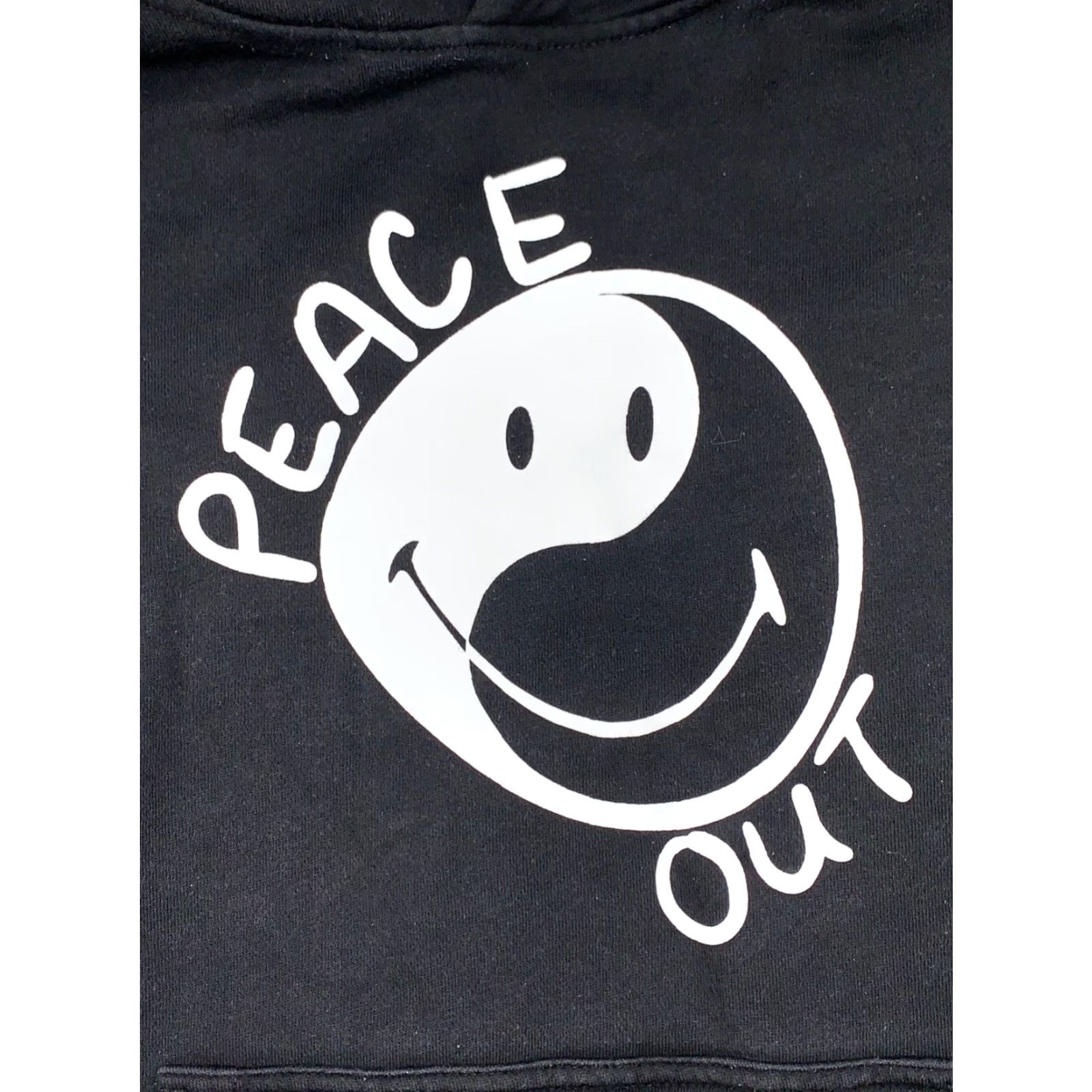 Vintage Smiley Hoodie Women's Small Black Daisy Peace Out Pullover Long Sleeve Vintage No Size S / US 4 / IT 40 - 2 Thumbnail