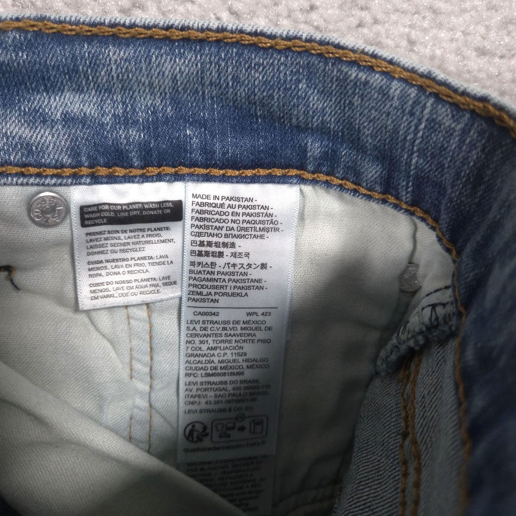 Levi's Levi's 511 Jeans Mens 32x34 Light Wash Blue Slim Fit Tapered Denim Pants Jeans Size US 32 / EU 48 - 6 Thumbnail