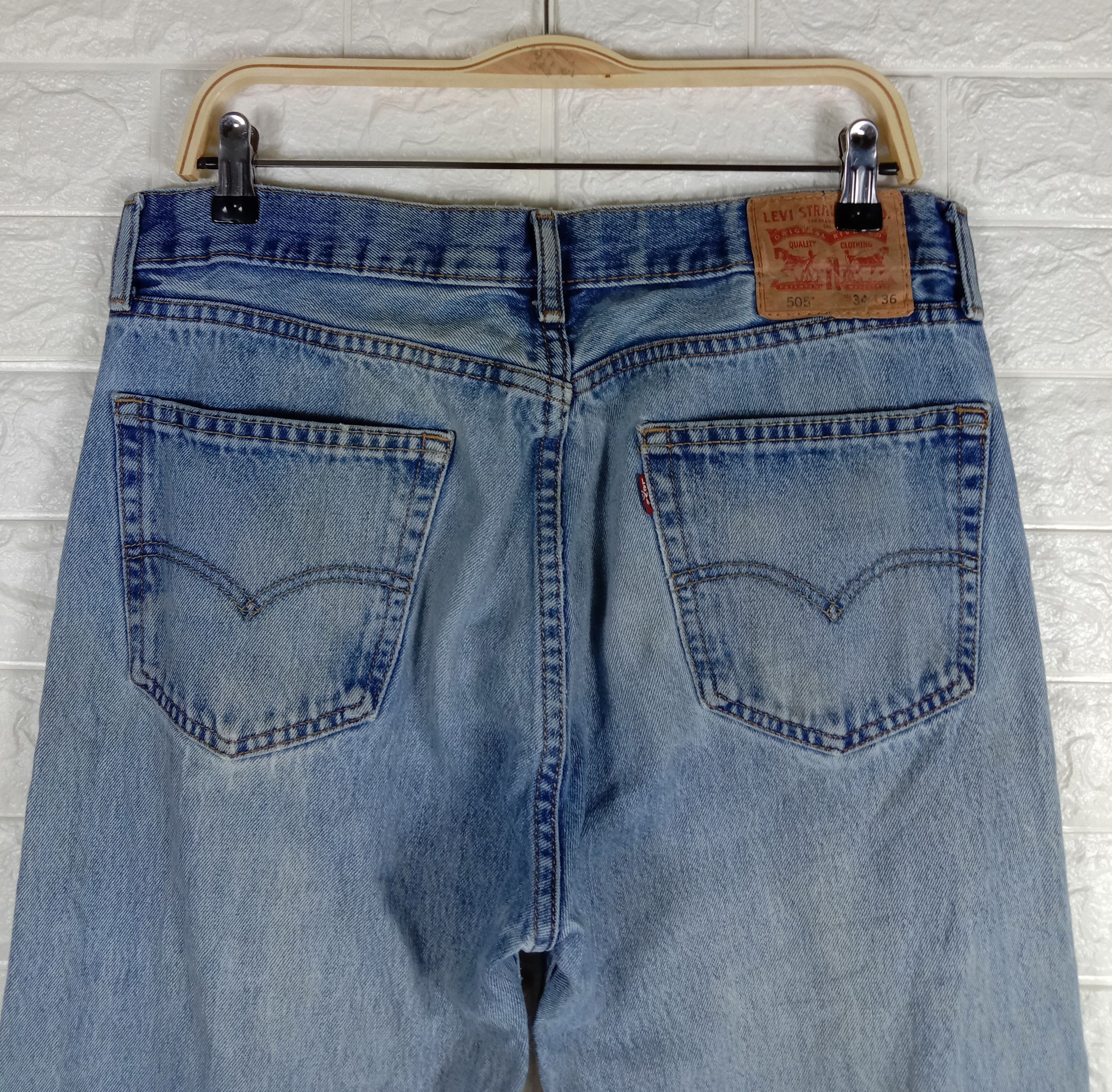 Levi's Vintage Levi's 505 Jeans Light Wash Straight Fit Denim Size US 34 / EU 50 - 6 Thumbnail
