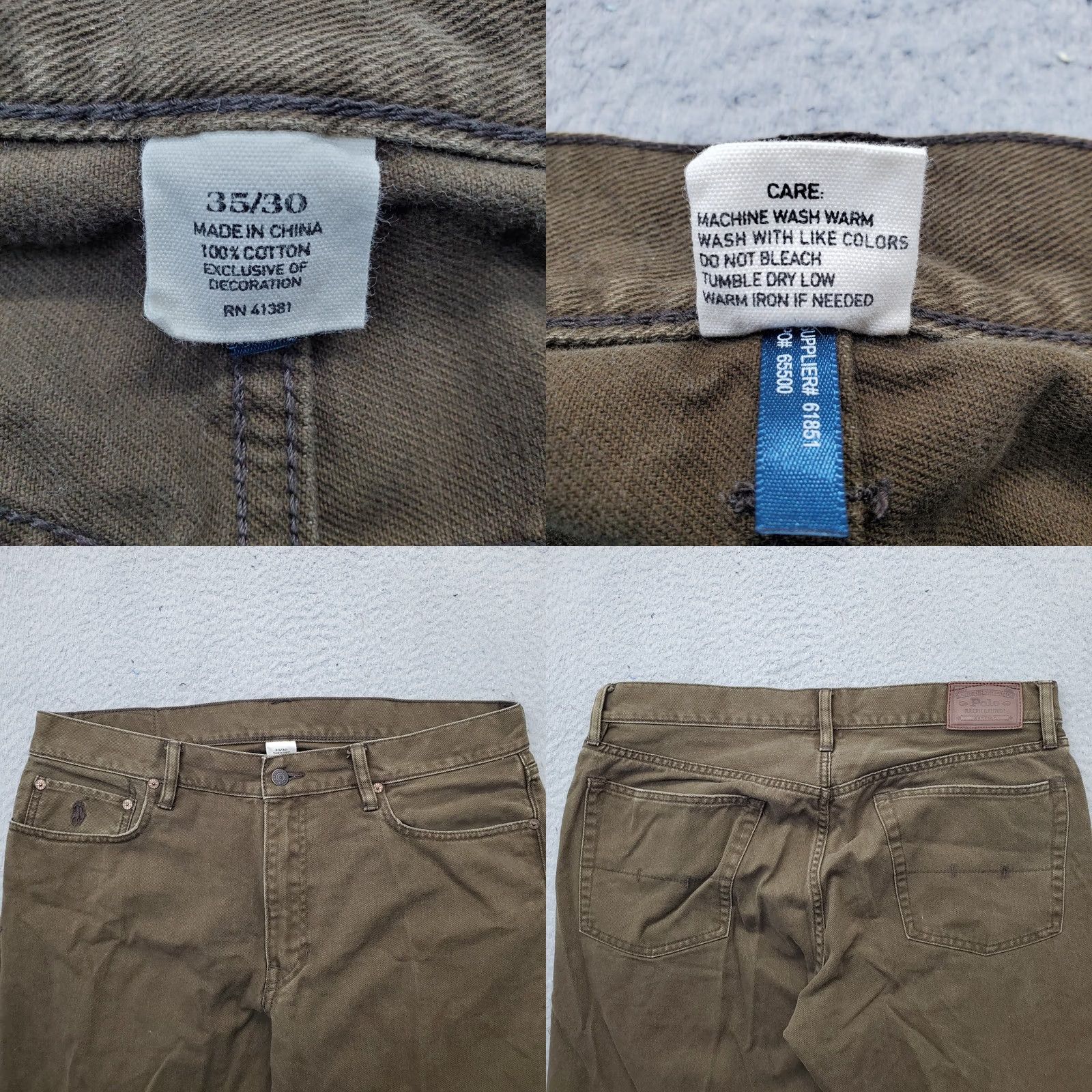 Polo Ralph Lauren Polo Ralph Lauren Dungaree Pants Mens 35/30 Brown Canvas Outdoor Straight Leg Pants Mens 35 Brown Canvas Outdoor Straight Leg Size US S / EU 44-46 / 1 - 8 Thumbnail