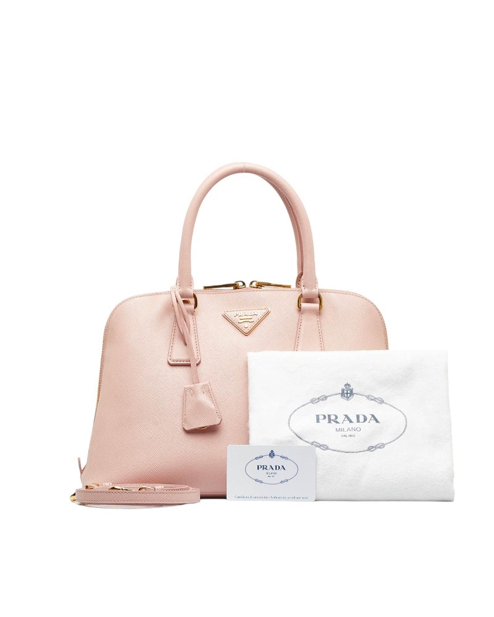 image of Prada Lux Dome Bag In Ab Condition in Pink, Women's