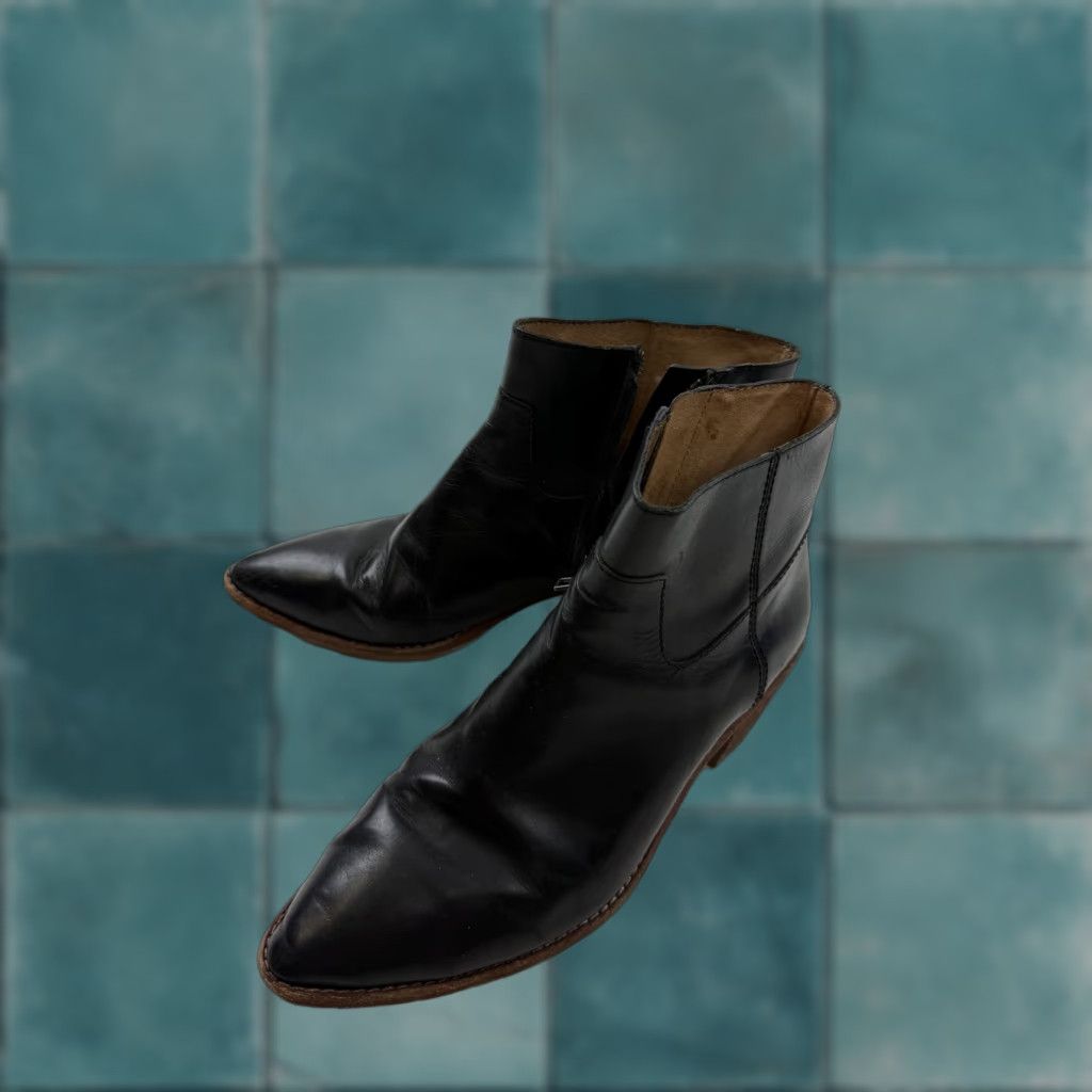 Madewell Madewell Boots Womens Size 7.5 Black Leather Ankle Western Booties Block Heel Size US 8 / IT 38 - 1 Thumbnail