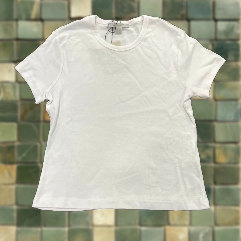 ALLSAINTS Stevie Short Sleeve Tee Size 6 Optic White T-Shirt 100% Cotton Pullover Casual Womens