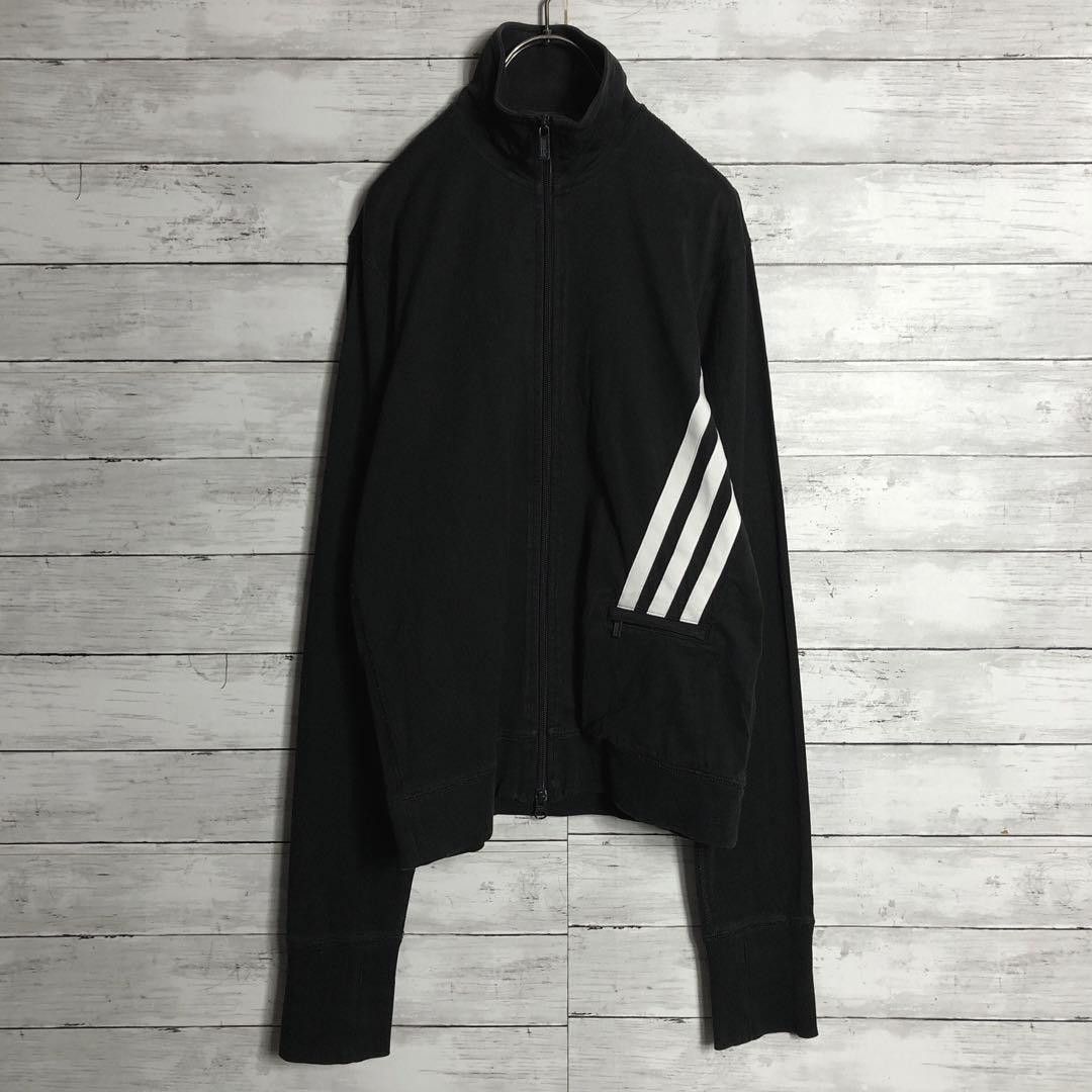 Image of Yohji Yamamoto Pour Homme Y-3 Track Jacket in Black/White, Men's (Size Small)