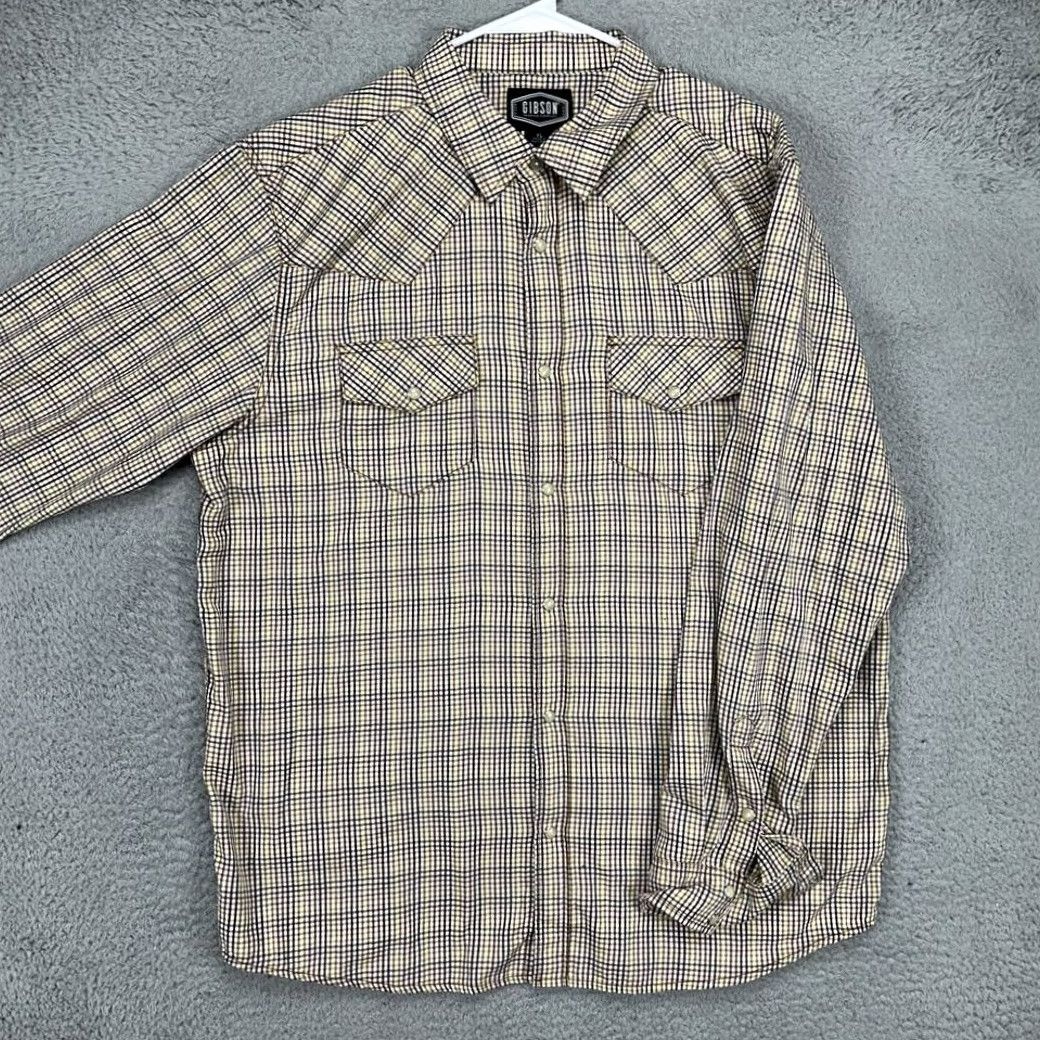 Vintage Gibson Pearl Snap Western Shirt XS? Wait, keep: Gibson Pearl Snap Western Shirt Adult XL Multi Plaid Flap Pockets Button Up Mens Size US XL / EU 56 / 4 - 4 Thumbnail