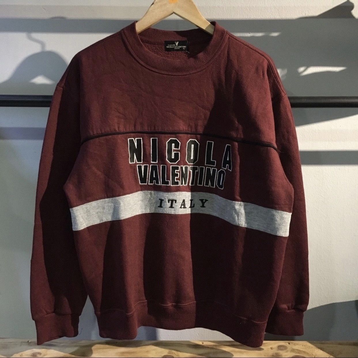 Valentino Nicola Valentino Spellout Embroidered Sweatshirts Size US L / EU 52-54 / 3 - 1 Thumbnail