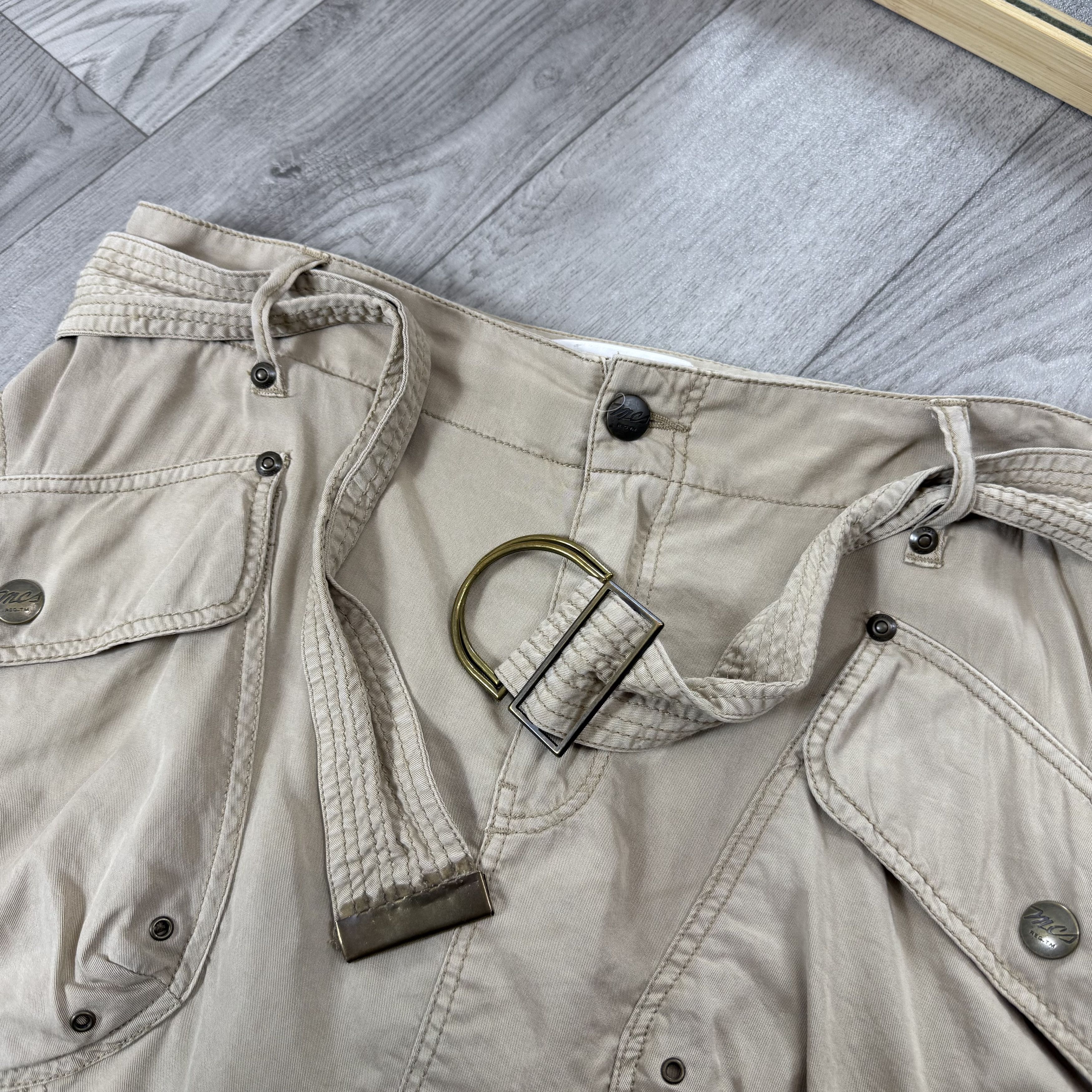 Vintage Vintage Y2K Cargo Pockets Beige Women's Midi Skirt Size 28" / US 6 / IT 42 - 10 Thumbnail