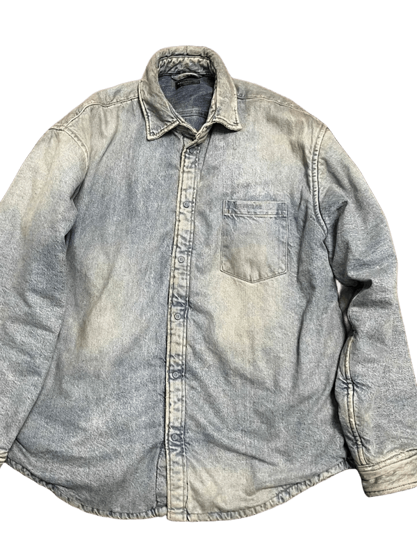 Balenciaga Balenciaga Blue Distressed Pocket Jacket Size US S / EU 44-46 / 1 - 1 Thumbnail