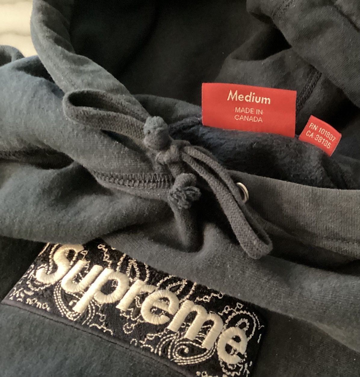 Supreme Navy Supreme Banada Box Logo Hoodie Size US M / EU 48-50 / 2 - 7 Thumbnail