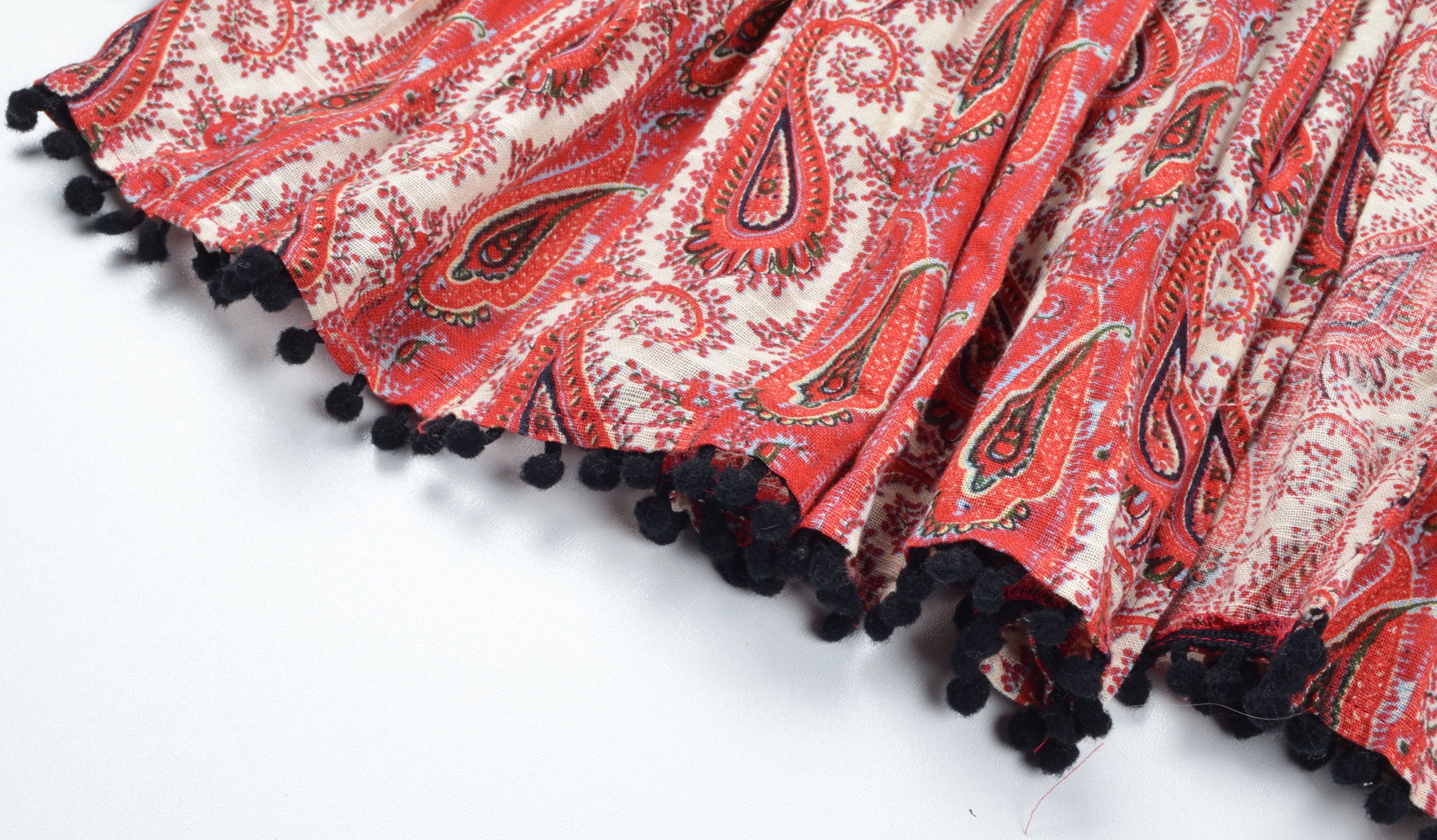 Zara ZARA Bohemian Gypsy Embroidered Embellished Paisley Blouse Size S / US 4 / IT 40 - 8 Thumbnail