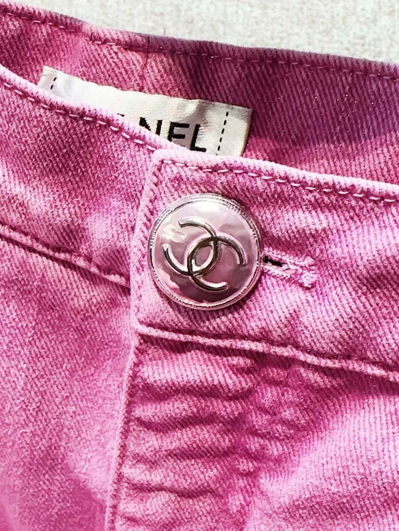 Chanel Chanel 23C pink purple double C denim trousers Size 24" / US 00 / IT 34 - 3 Thumbnail