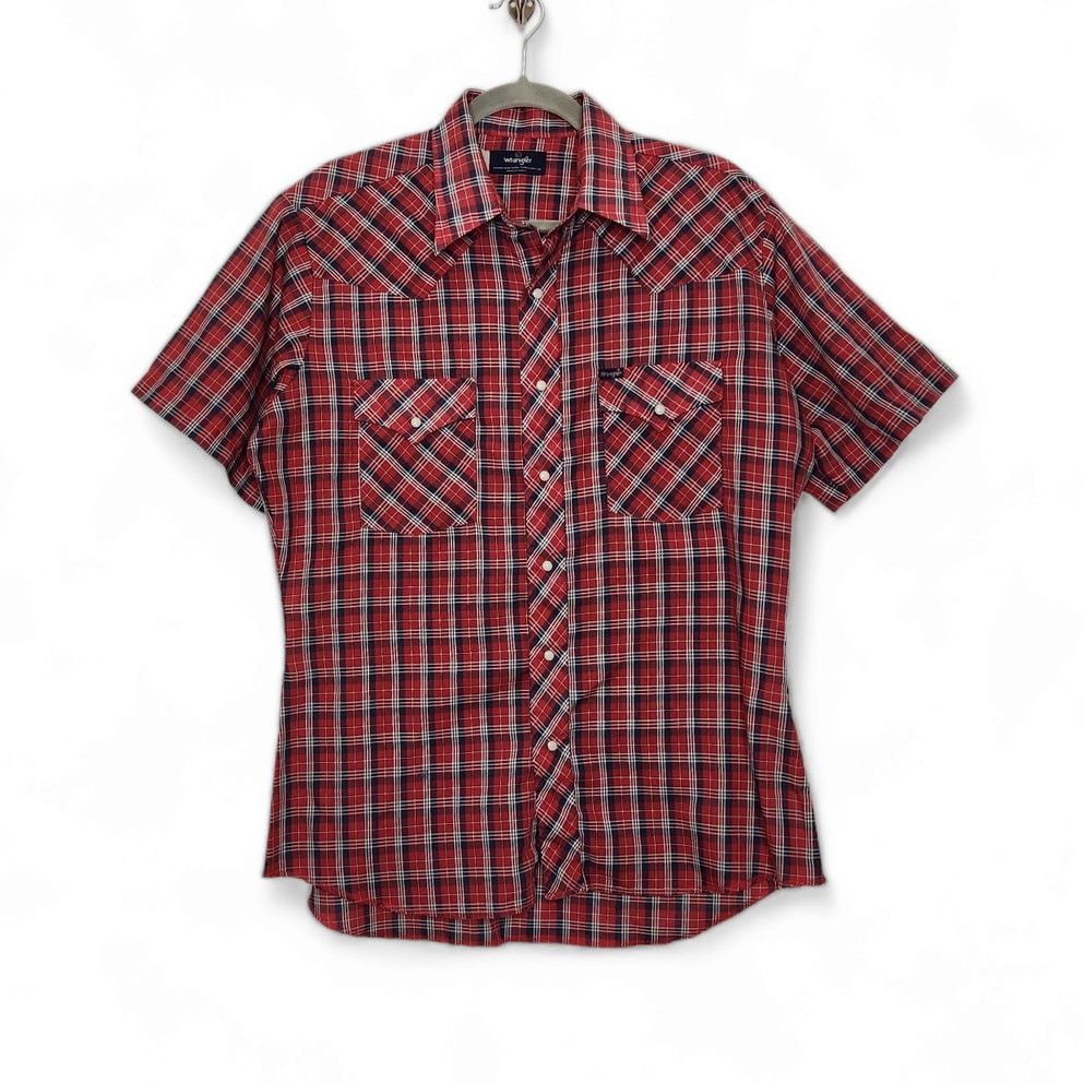 Wrangler Vintage Wrangler Pearl Snap Rockabilly Thin Button Shirt Size US L / EU 52-54 / 3 - 1 Thumbnail
